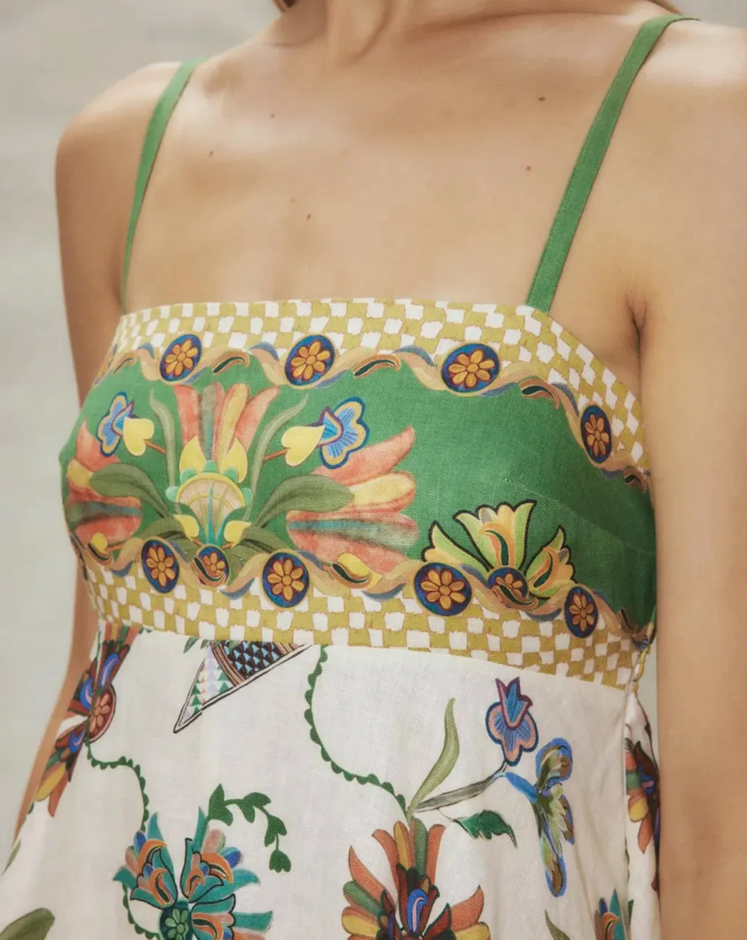 Alemais Birdie Sundress Midi Dress Multi Size 8 for rent on The Volte - main image