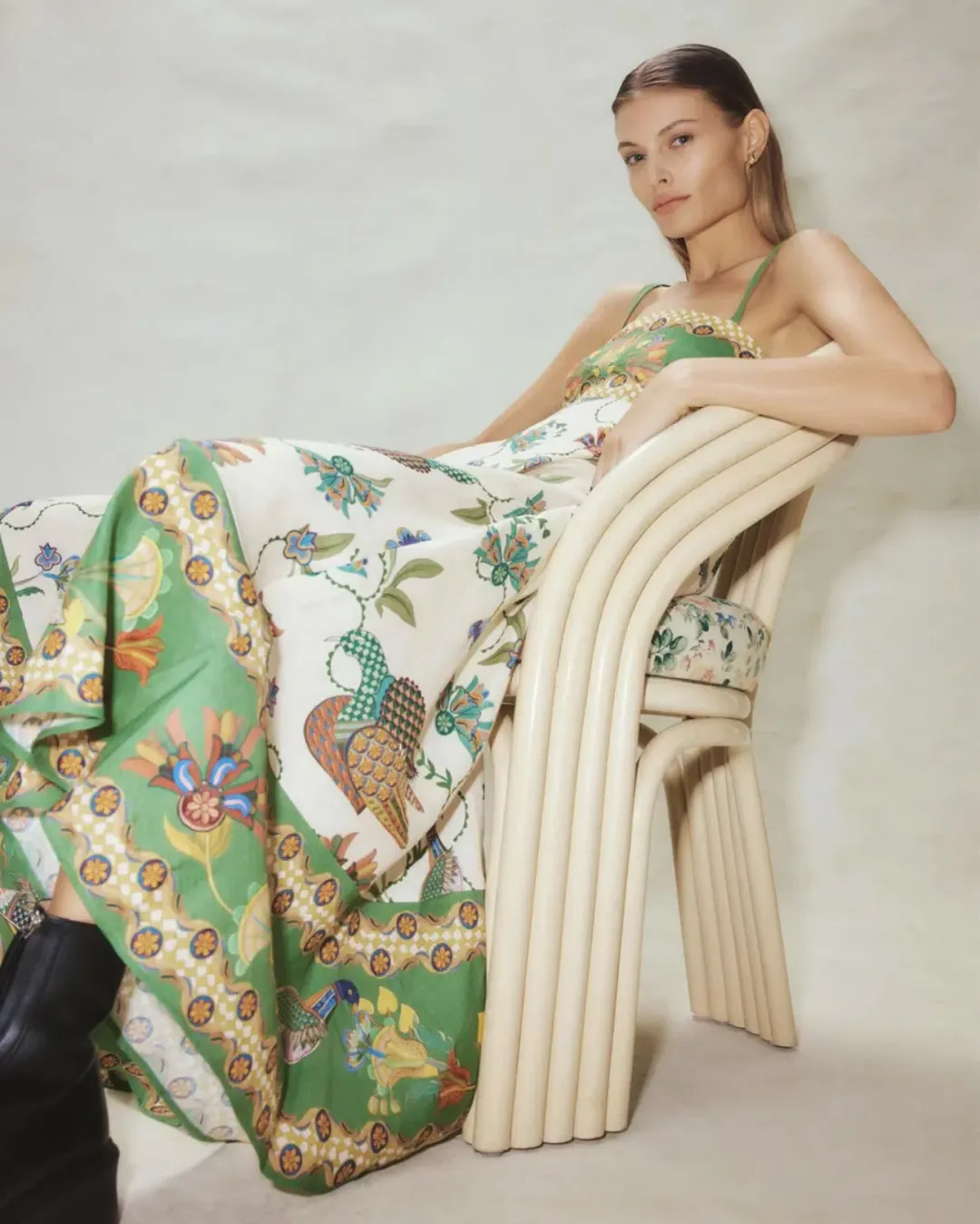 Alemais Birdie Sundress Midi Dress Multi Size 12 for rent on The Volte - main image