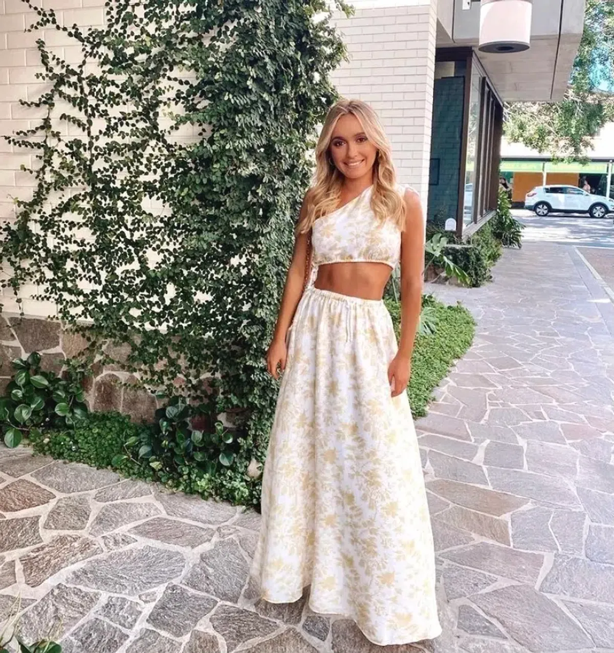 Sir the Label Clementine One Shoulder Top and Maxi Skirt Set Ivory Clementine Size 8 - Image 4