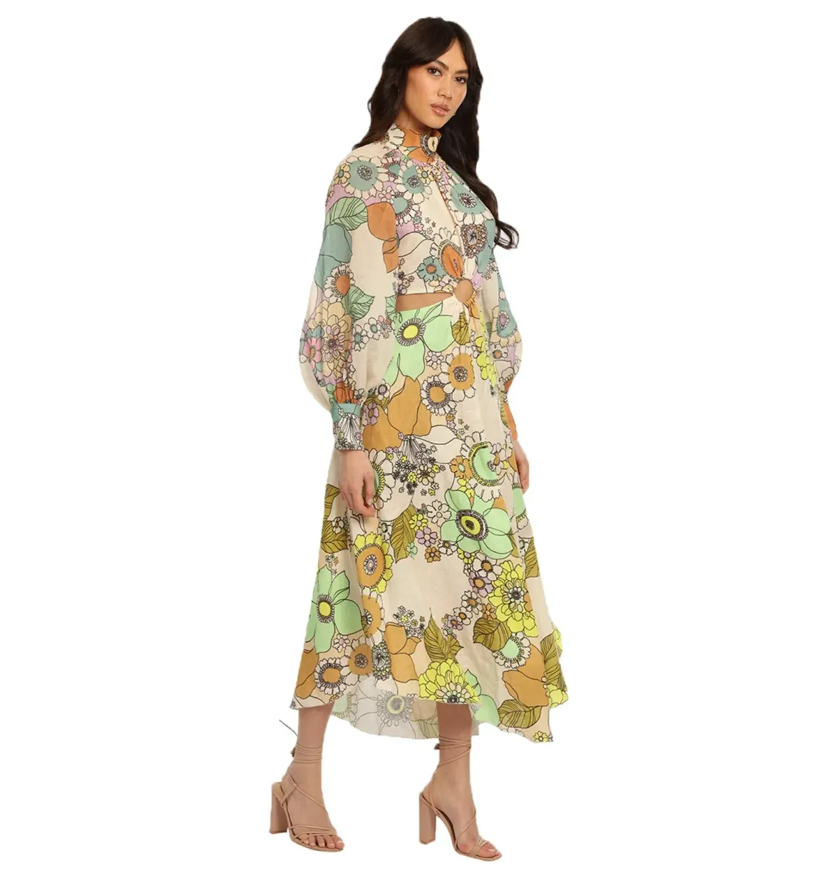 Alemais Farrah Maxi Dress Multi Floral Size AU 10 - Image 2