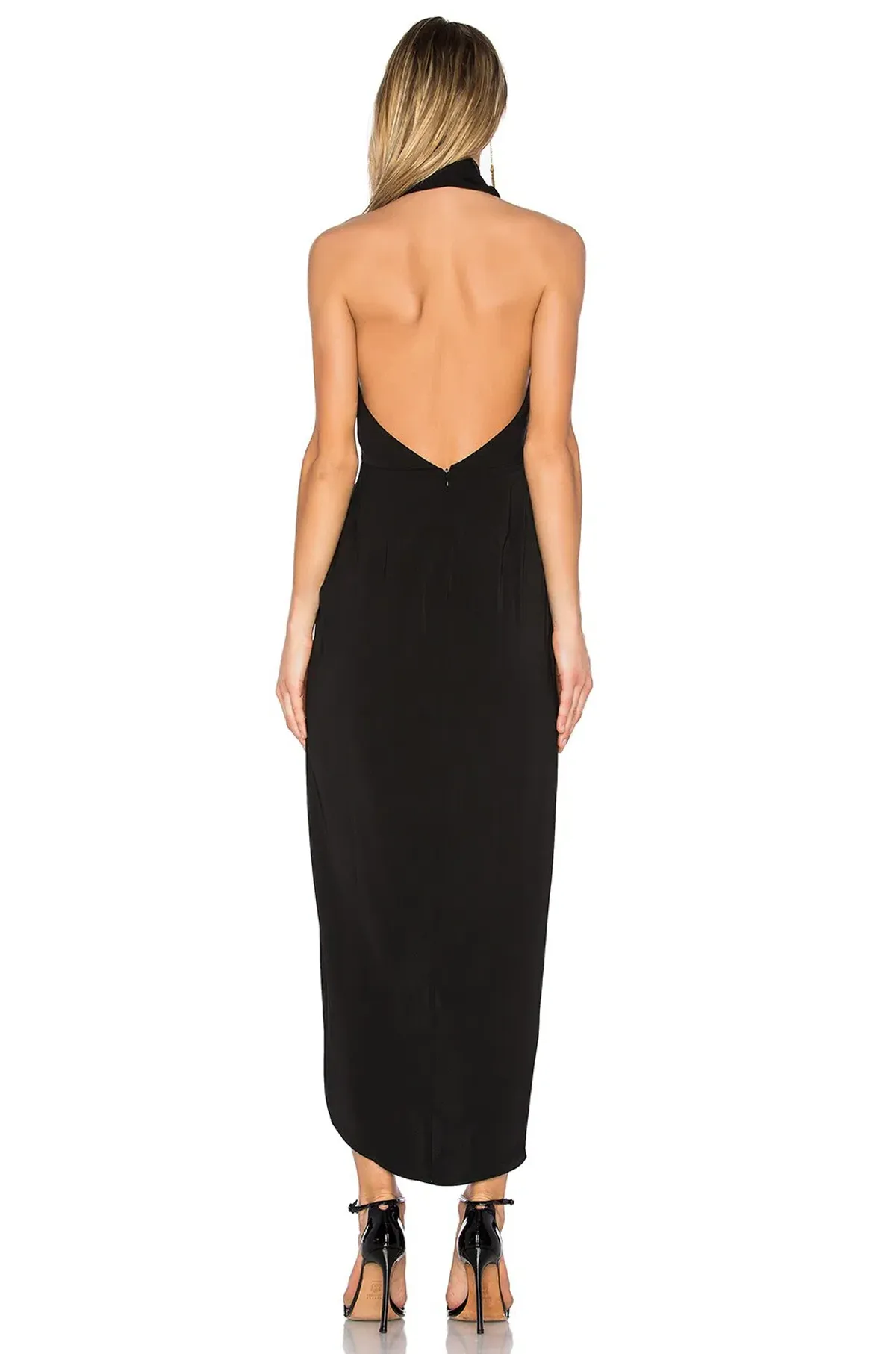 Shona Joy Funnel Neck Backless Maxi Dress Black Size 8 - Image 3