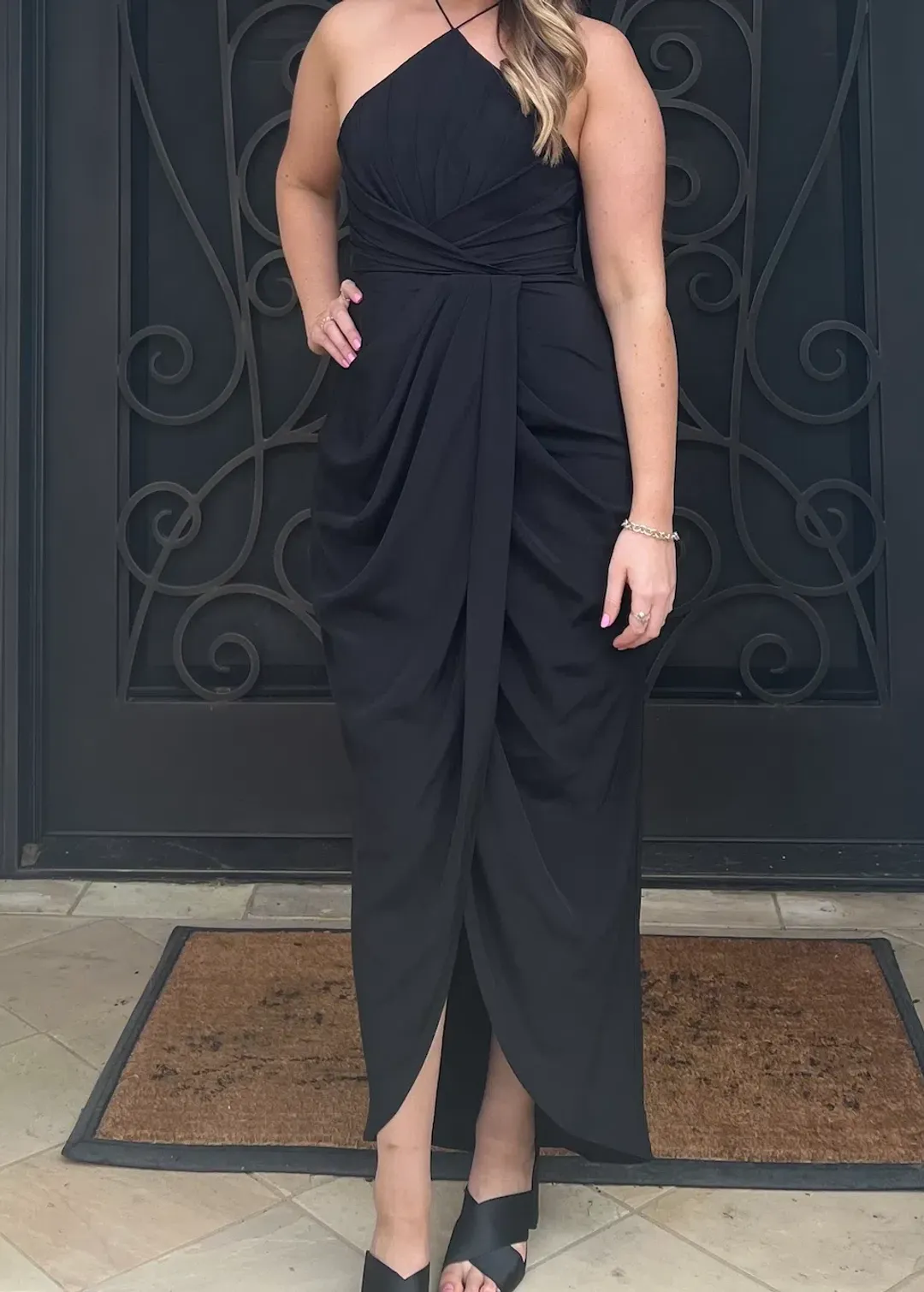 Zimmerman Tuck Dress Full Length Black Size 2/ AU 12 for rent on The Volte - main image