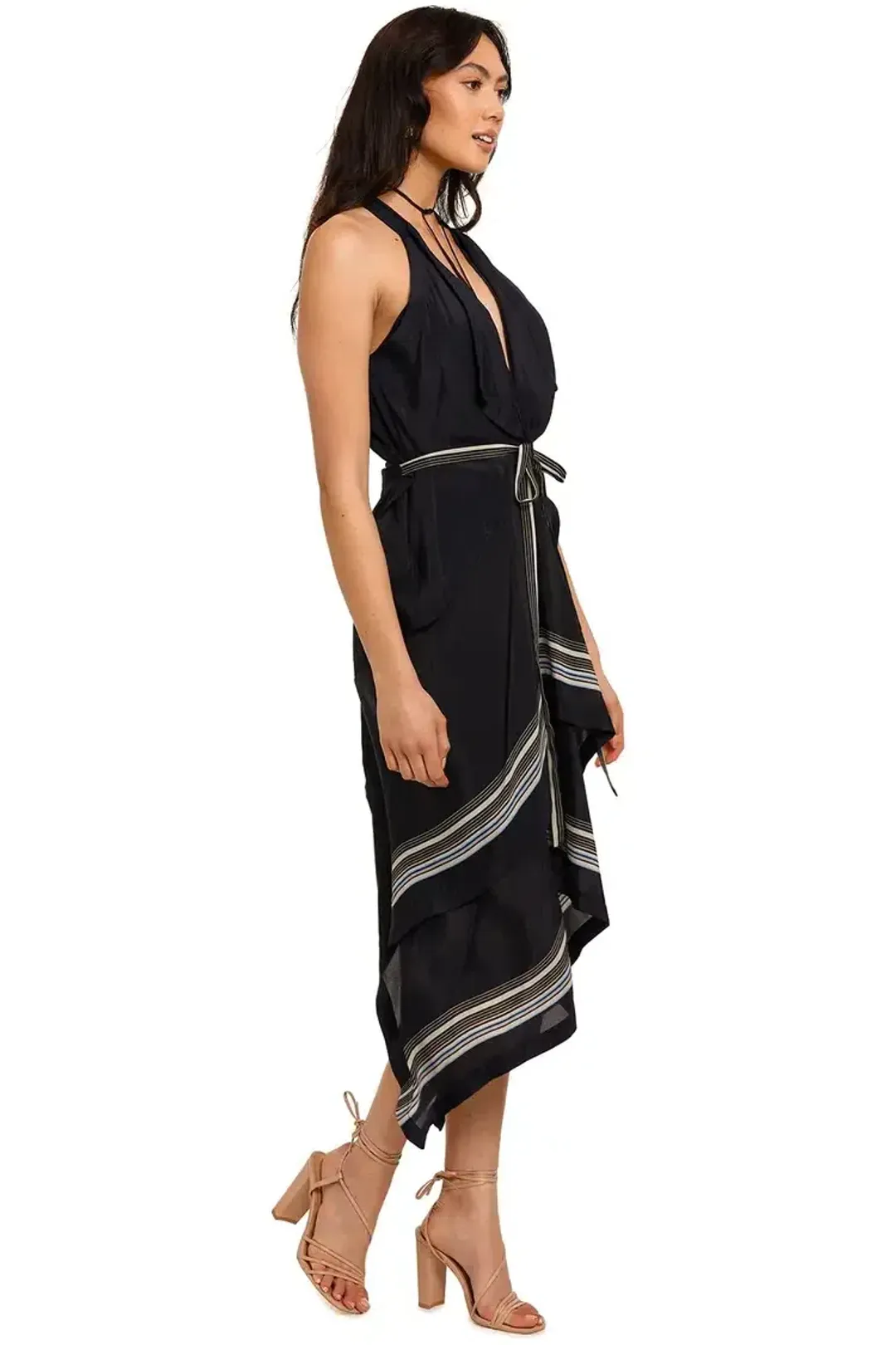 KITX Lady Boss Scarf Puzzle Dress Black and White Size AU 12 for rent on The Volte - main image