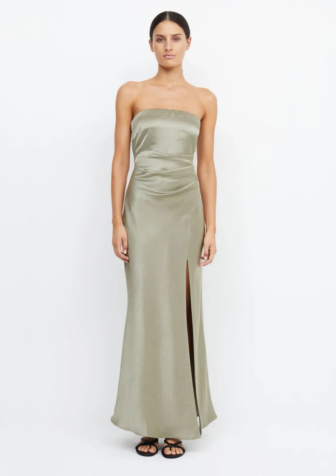 Bec & Bridge The Dreamer Strapless Dress in Sage Green Size 12 for rent on The Volte - main image