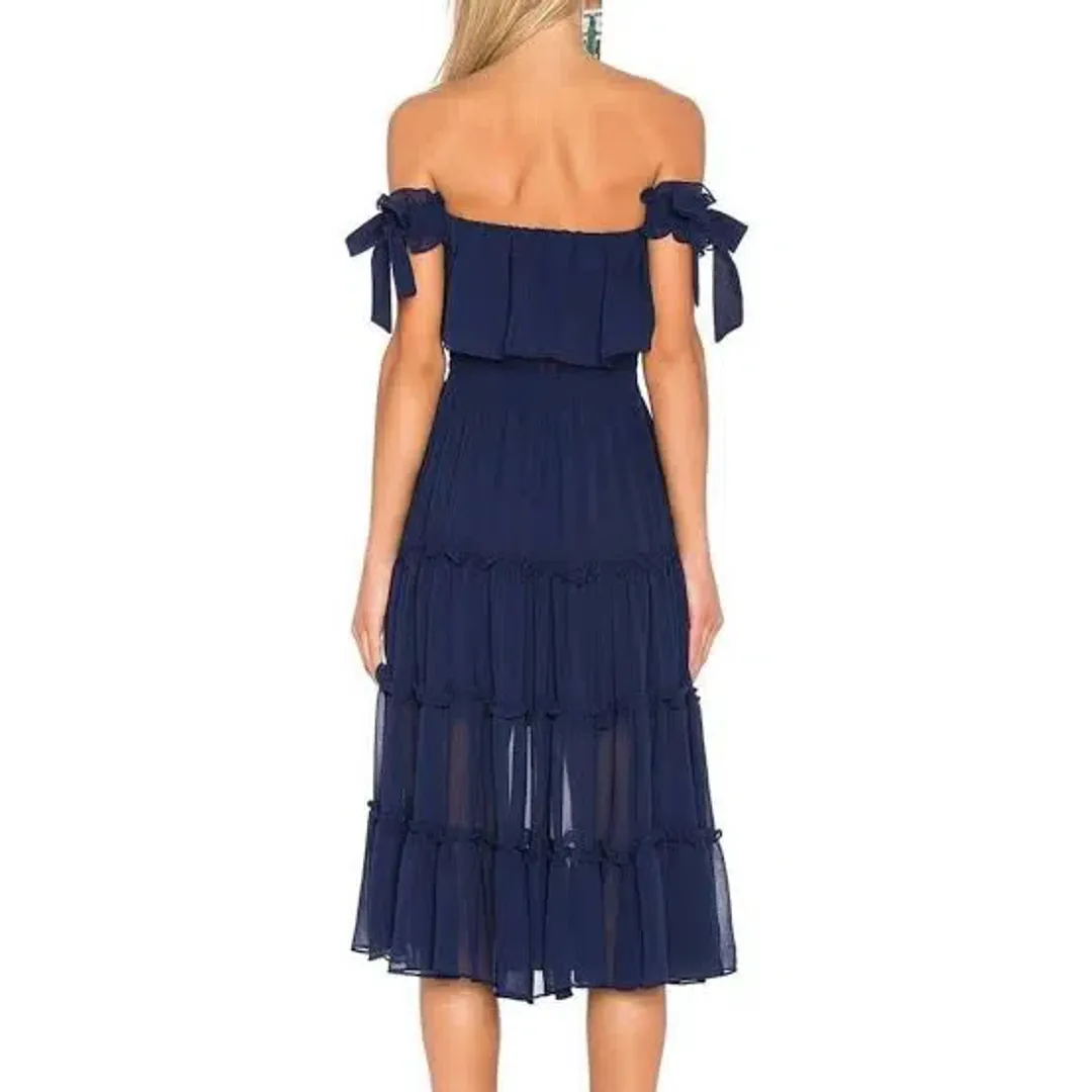 MISA Los Angeles Micaela Dress in Navy size XS for rent on The Volte - main image