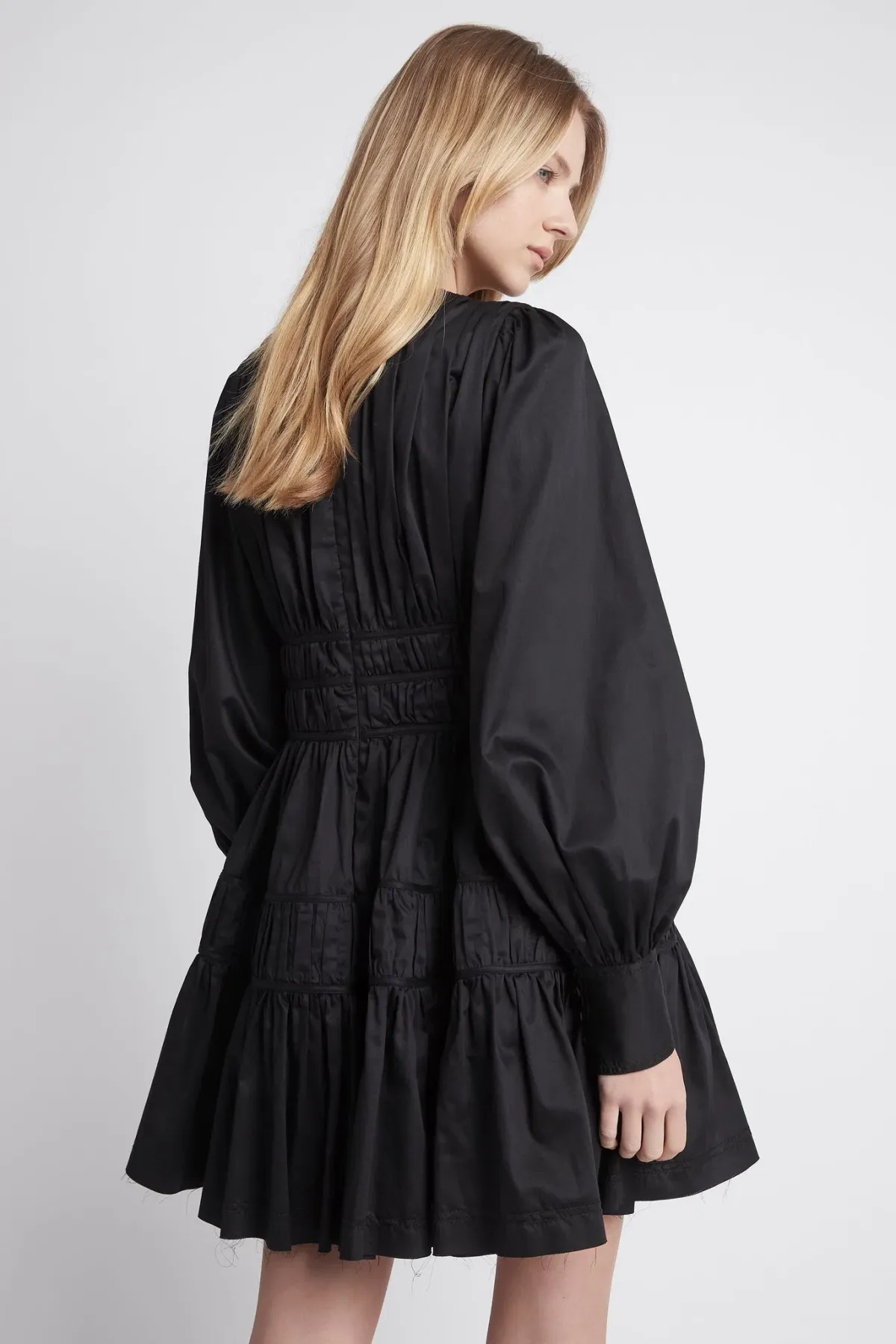 AJE Fallingwater Gathered Mini Dress Black Size 6 - Image 3