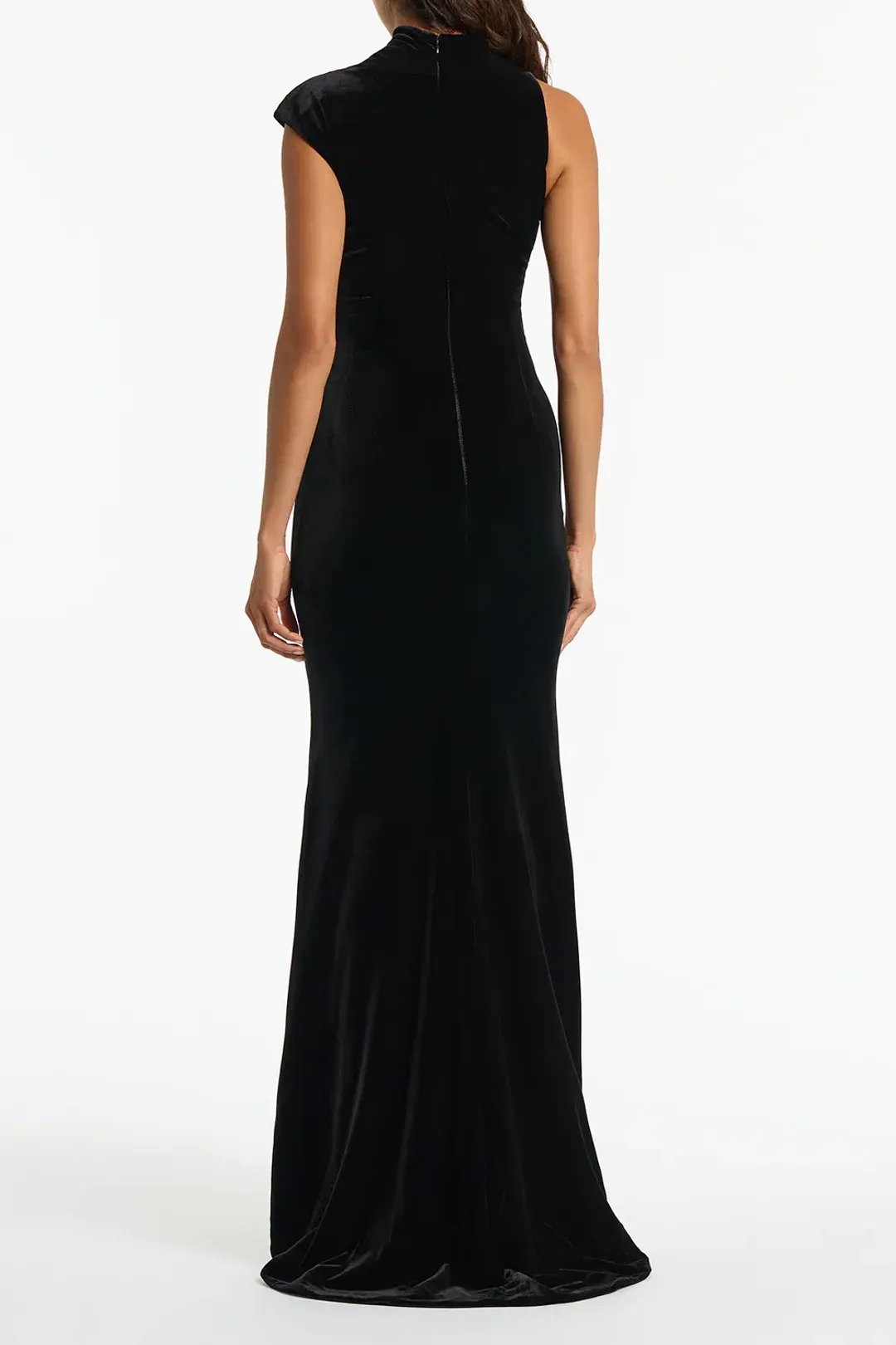 Carla Zampatti Velvet Button Gown Black Size 8  for rent on The Volte - main image
