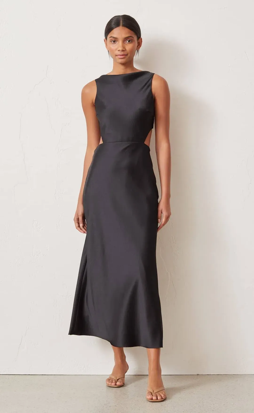 Bec & Bridge Seraphine Cut Out Midi Dress Black Size 8 for rent on The Volte - main image