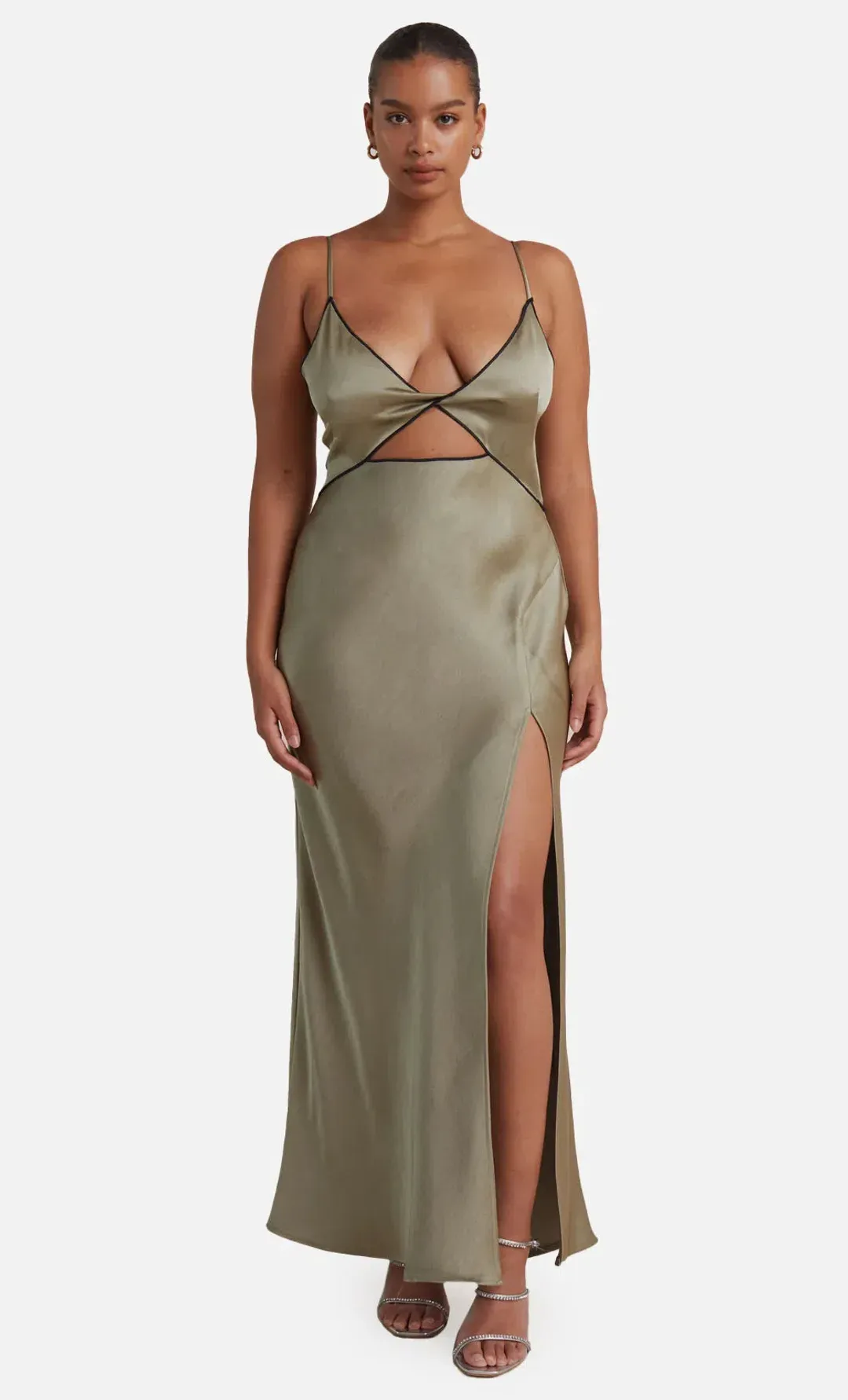 Bec & Bridge Hazel Maxi Dress in Olive Size 6 for rent on The Volte - main image