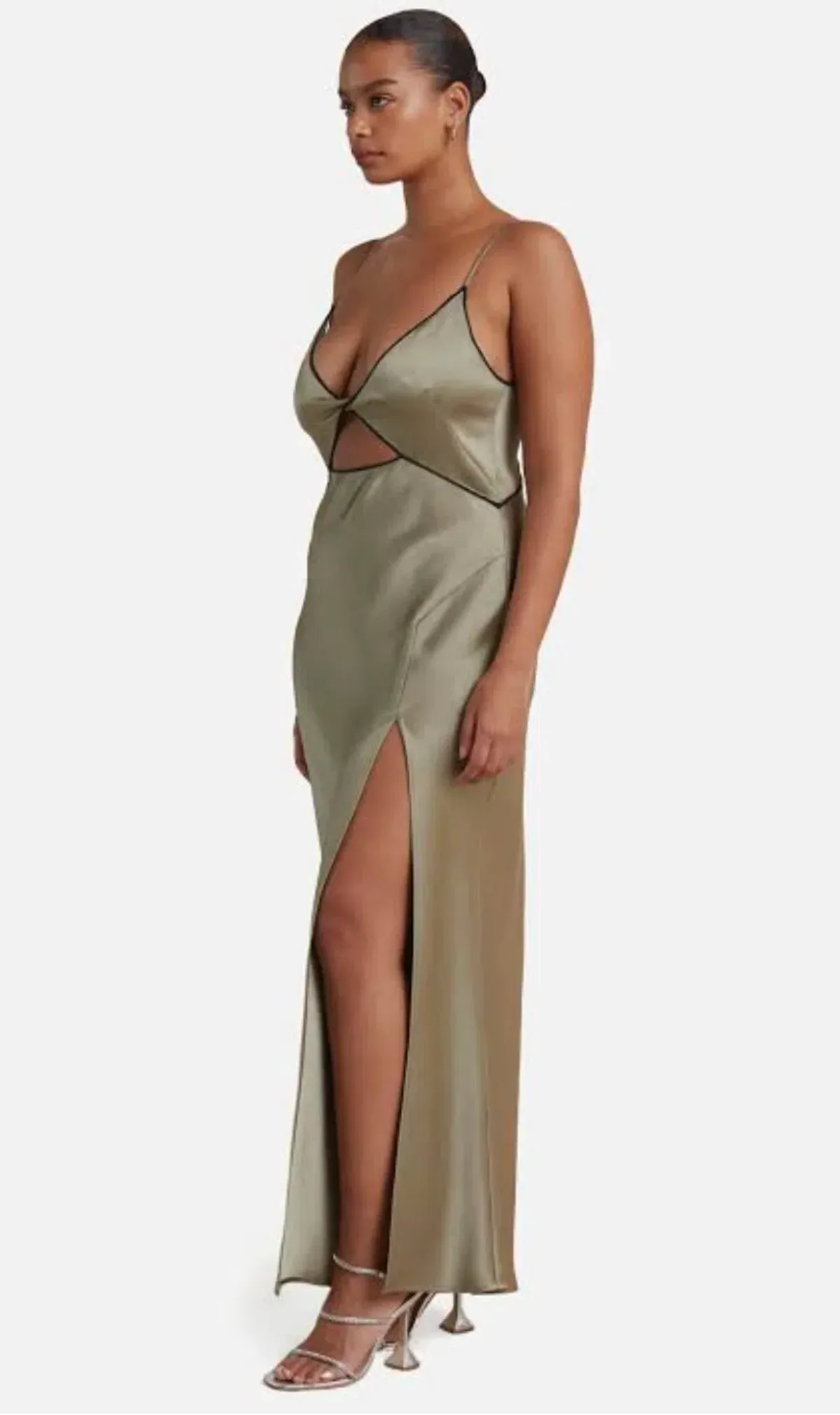 Bec & Bridge Hazel Maxi Dress in Olive Size 6 - Image 2