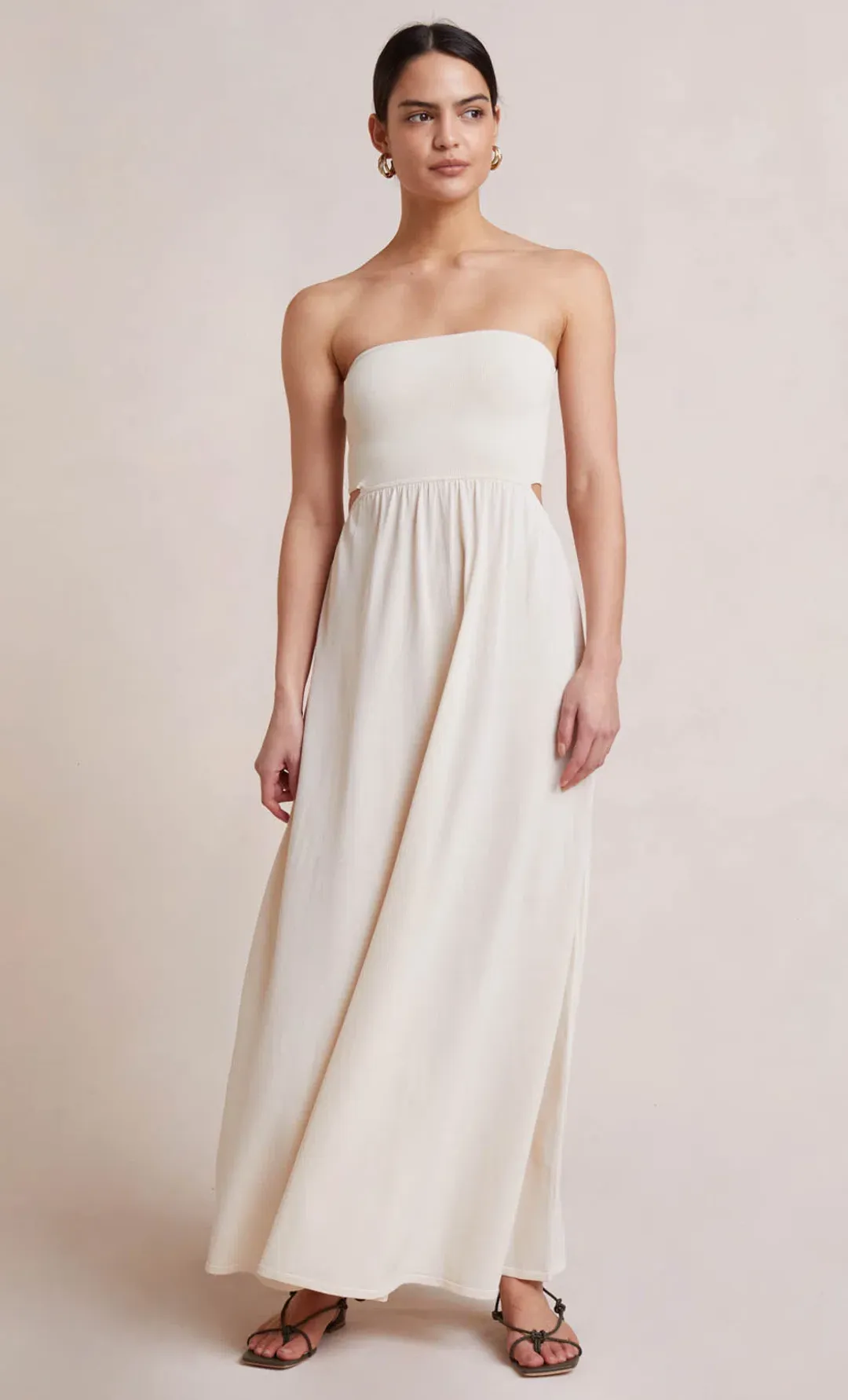 Bec & Bridge Miranda Knit Dress Beige Size 6 for rent on The Volte - main image