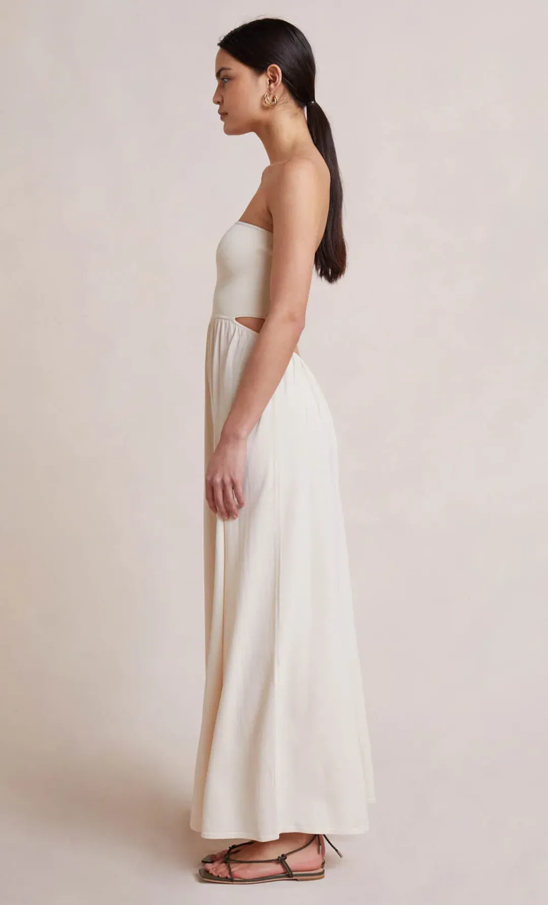 Bec & Bridge Miranda Knit Dress Beige Size 6 for rent on The Volte - main image