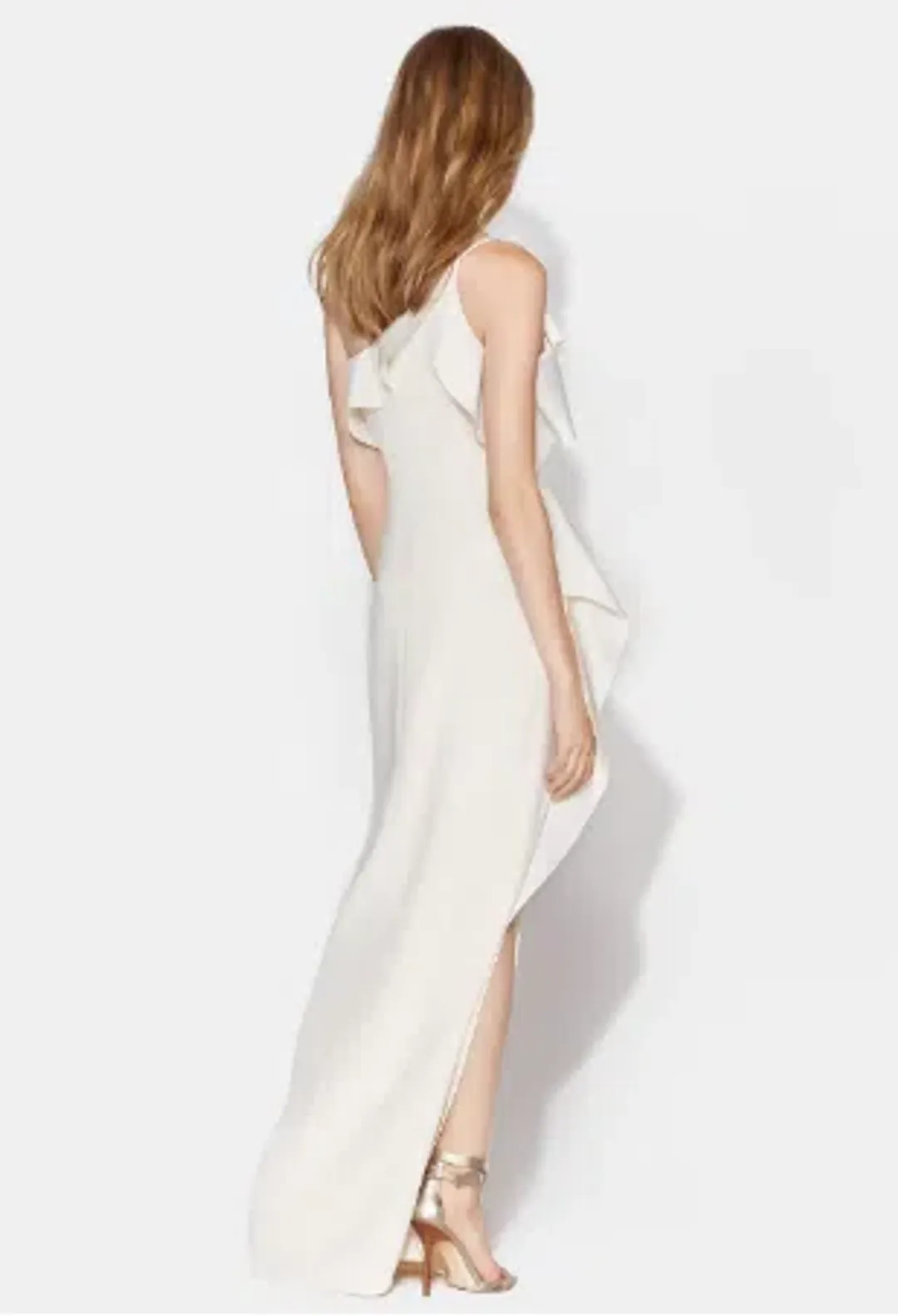 Halston Heritage Leda Gown White Size 6 for rent on The Volte - main image