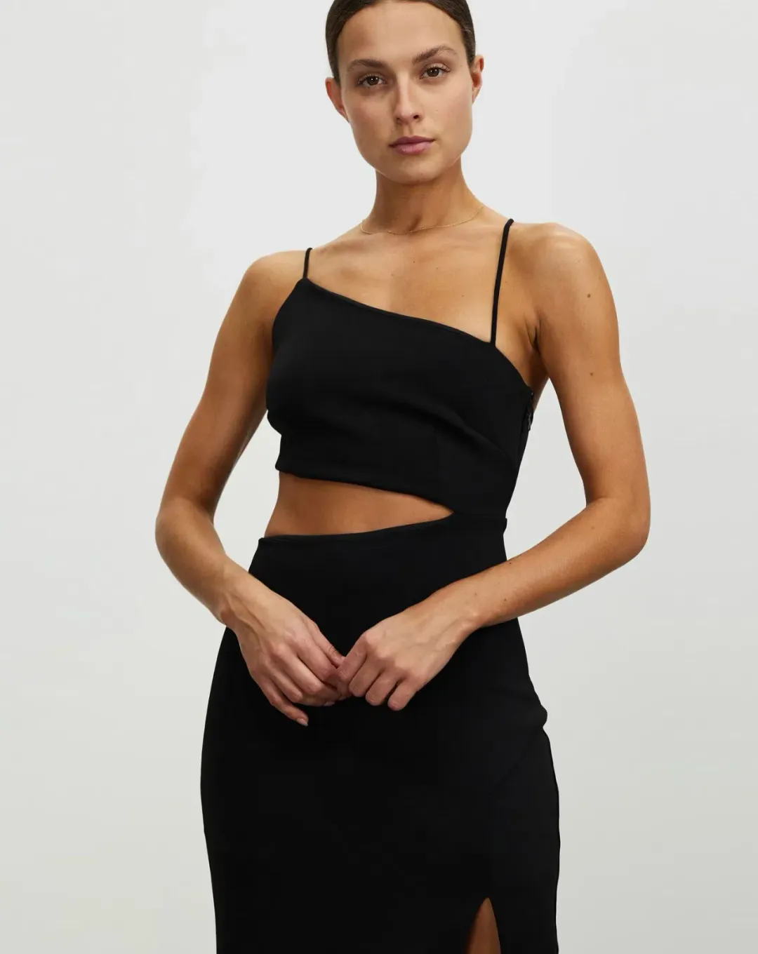 Lover Royce Midi Dress Black Size 6 for rent on The Volte - main image