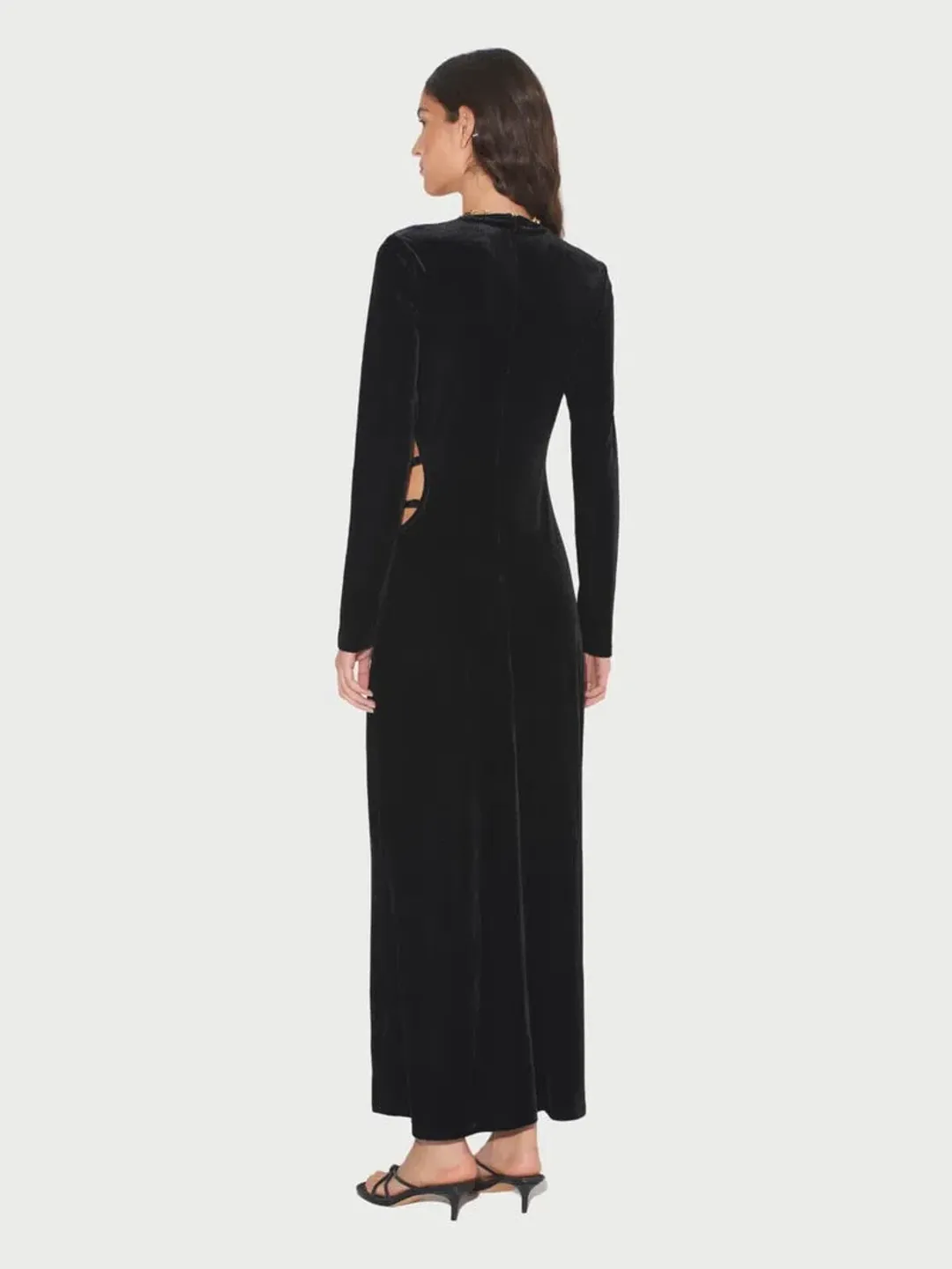 Hansen & Gretel Cortina Velvet Maxi Dress Black Size 12 for rent on The Volte - main image