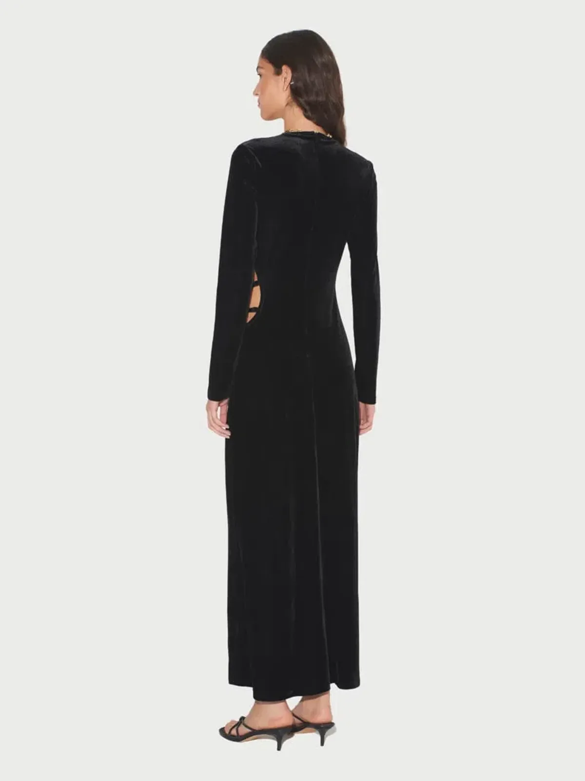 Hansen & Gretel Cortina Velvet Maxi Dress Black Size 12 - Image 2