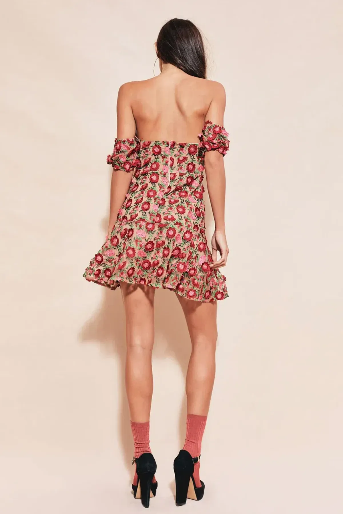 For Love and Lemons Amelia Dress Floral Size 8 - Image 3