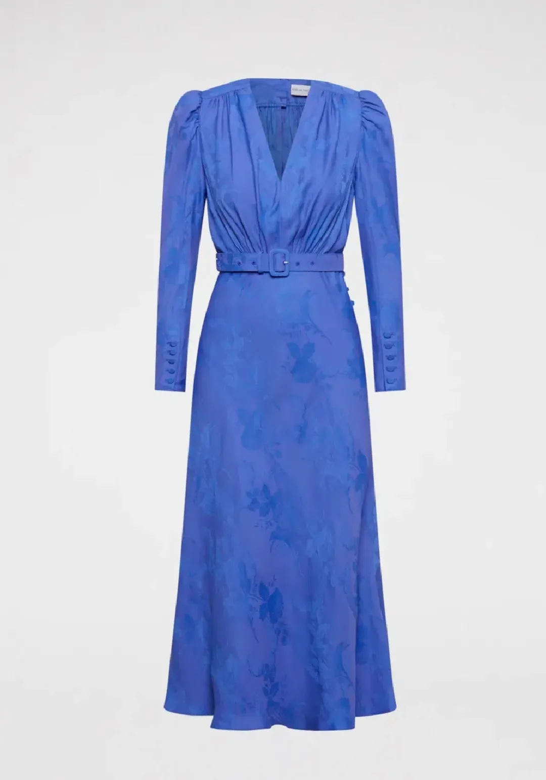 Scanlan Theodore French Jacquard Dress Blue Size 8 for rent on The Volte - main image