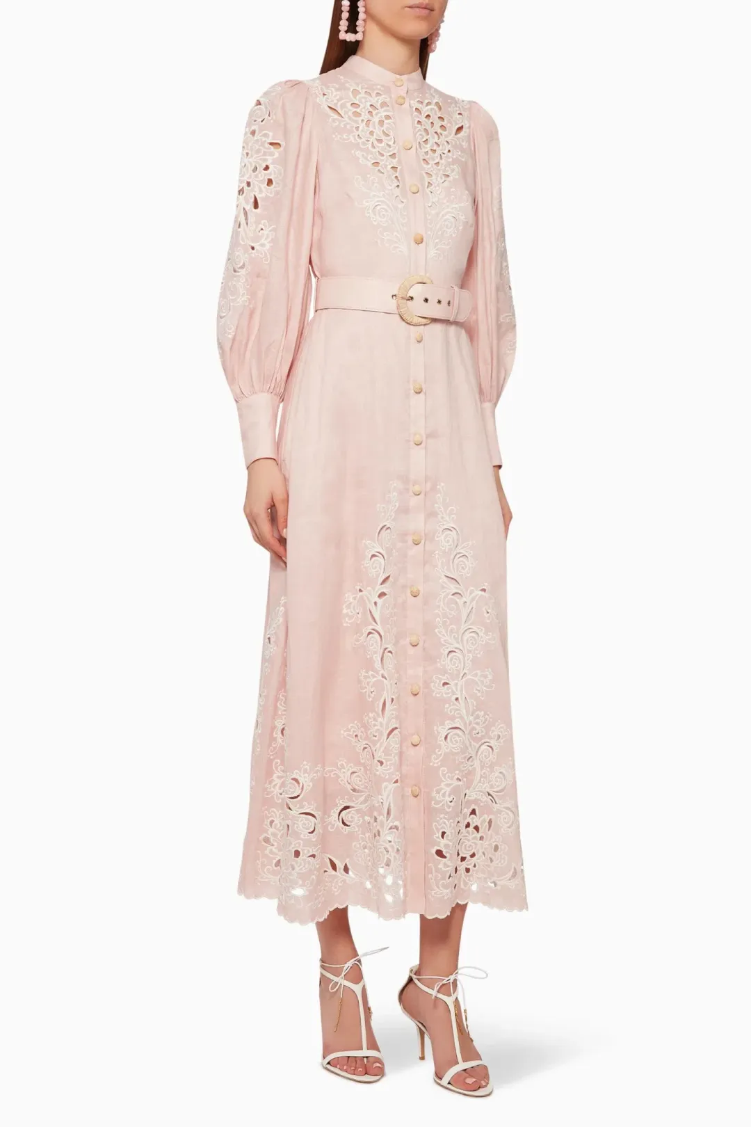 Zimmermann Freja Embroidered Dress in Blossom Size 0/Au 8 for rent on The Volte - main image