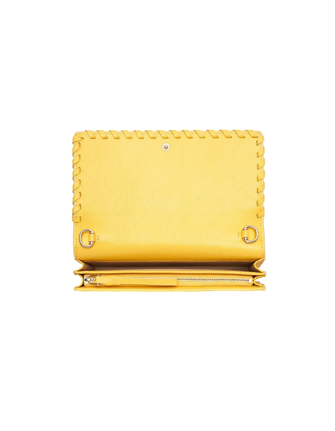 Aje Jour Leather Clutch Bag Yellow for rent on The Volte - main image