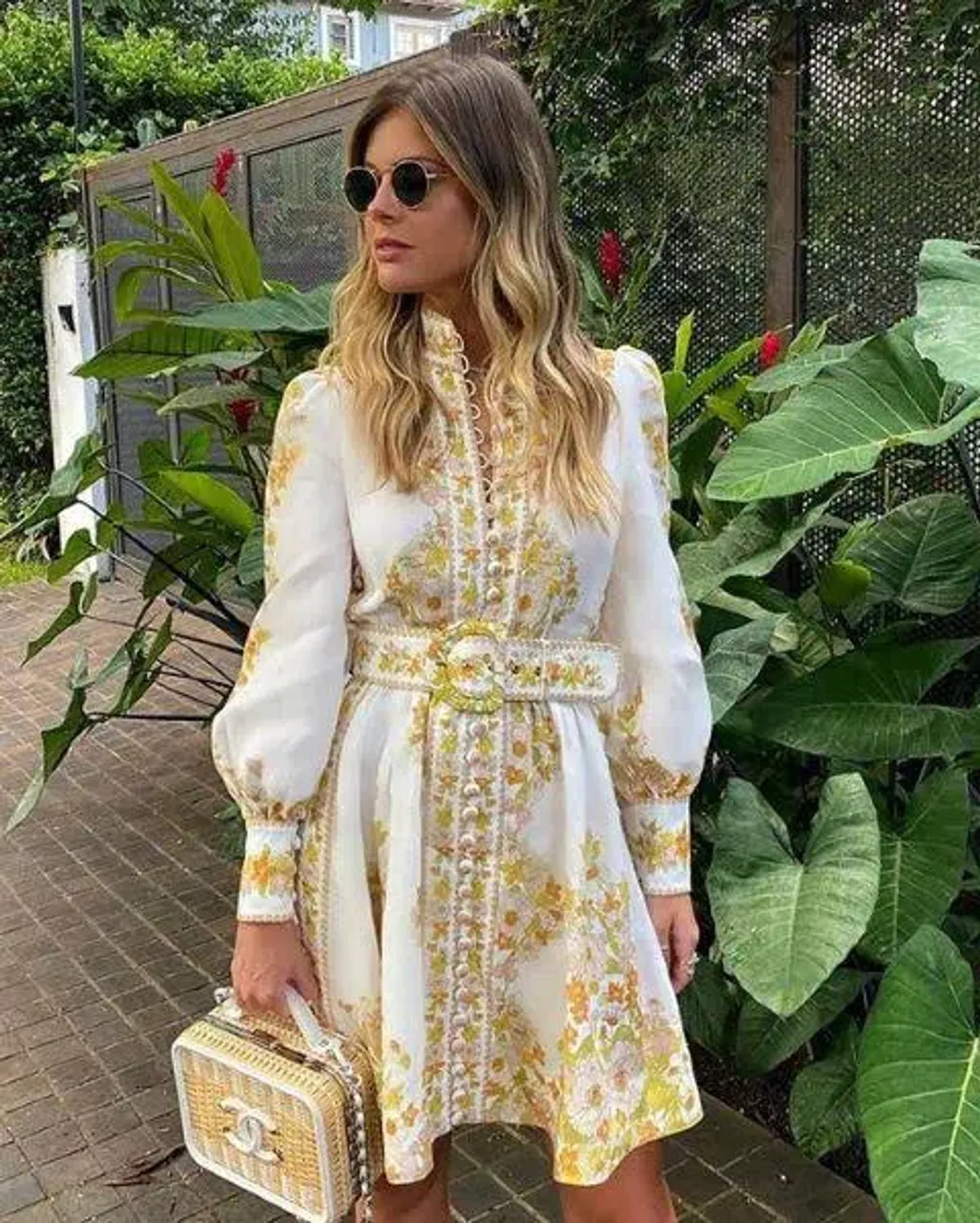 Zimmermann Super Eight Tubular Mini Dress Pink Meadow Size 2/Au 12  - Image 1