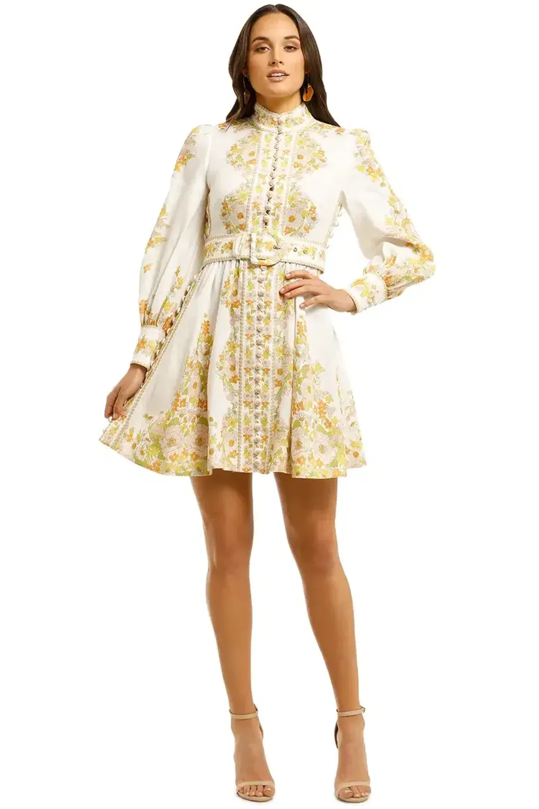 Zimmermann Super Eight Tubular Mini Dress Pink Meadow Size 2/Au 12  for rent on The Volte - main image