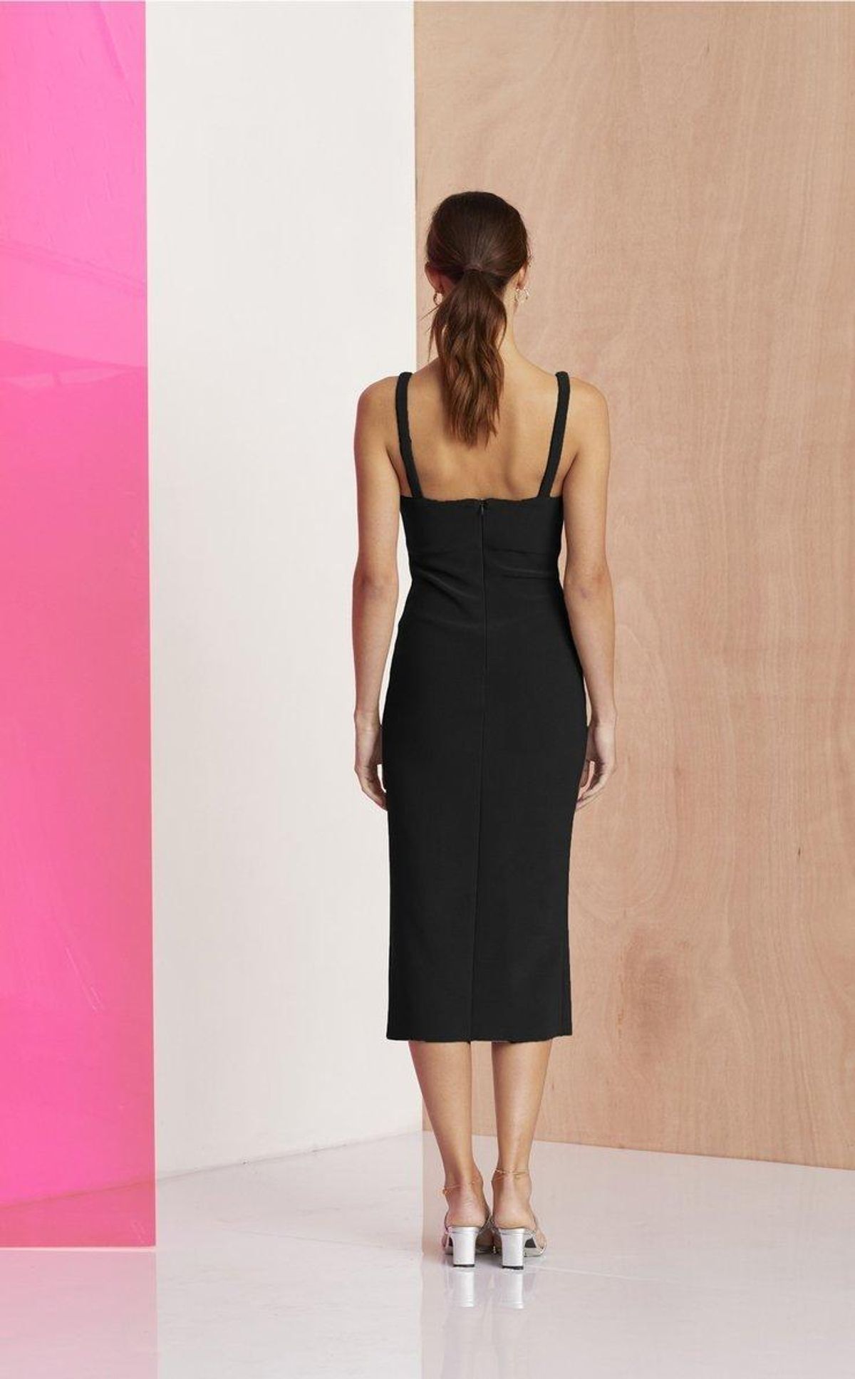 Bec & Bridge Amelie Cup Midi Dress Black Size AU 6 - Image 2