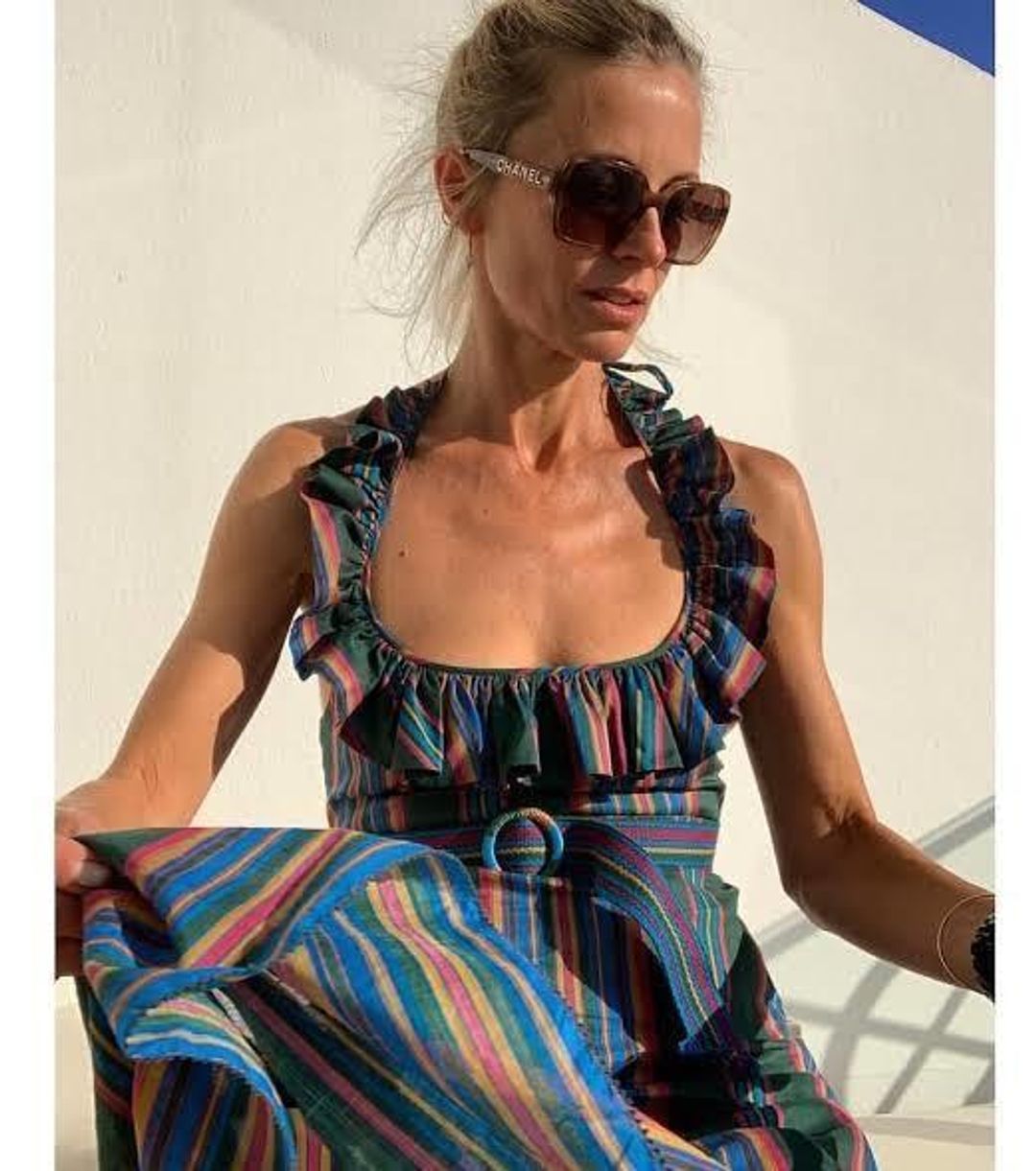 Zimmermann Allia Striped Picnic Maxi Dress Multi Size 6 for rent on The Volte - main image