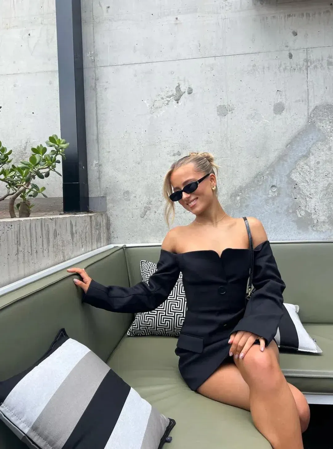 Sir The Label Sandrine Tailored Mini Dress Black Size 1 / AU 8 for rent on The Volte - main image