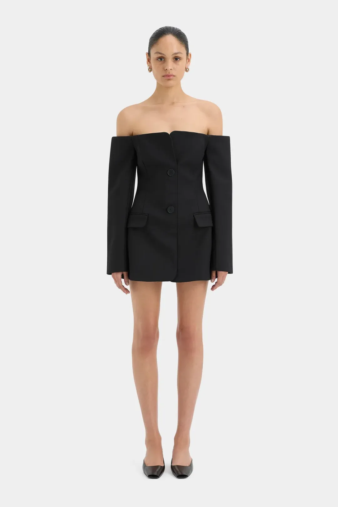 Sir The Label Sandrine Tailored Mini Dress Black Size 1 / AU 8 for rent on The Volte - main image