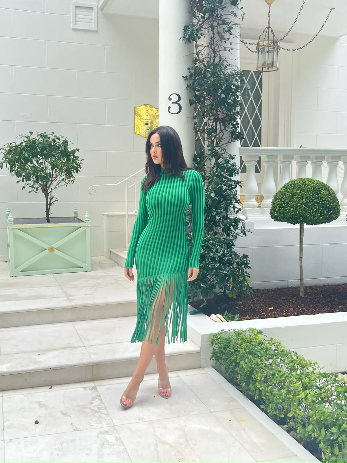 Ronny Kobo Adkins Knit Long Sleeve Green Size 8 - Image 1