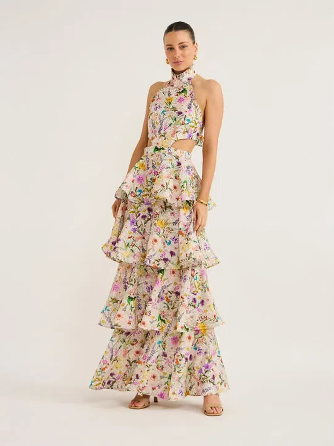 Aqua Blu Heather Dress in Jardine Floral Print Size 6 for rent on The Volte - main image