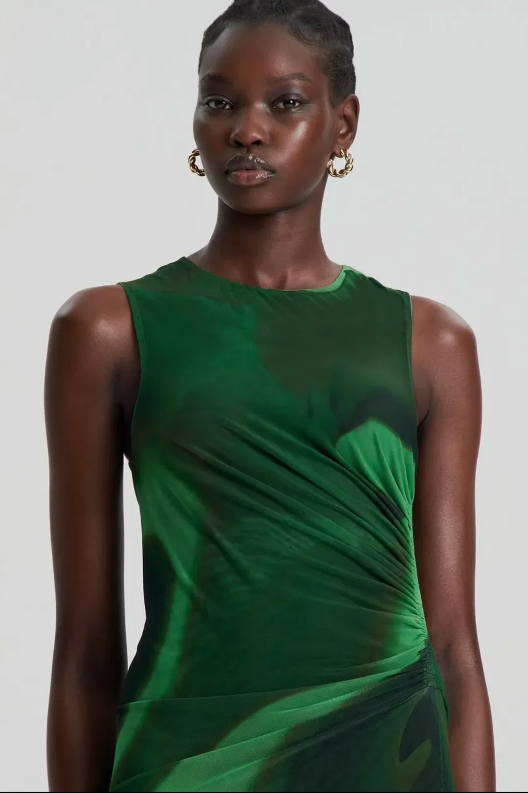 Scanlan Theodore Italian Watercolour Print Dress Green Size 8 for rent on The Volte - main image