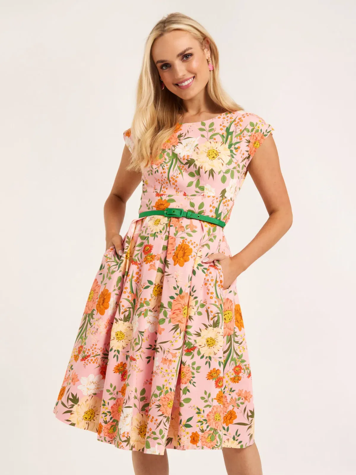 Review Avant Gardens Dress Blush Floral Size AU 12 - Image 2