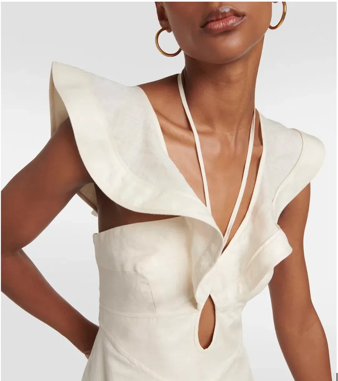 Zimmermann Halcyon Flutter Midi Cream Size 0P / AU 6  for rent on The Volte - main image