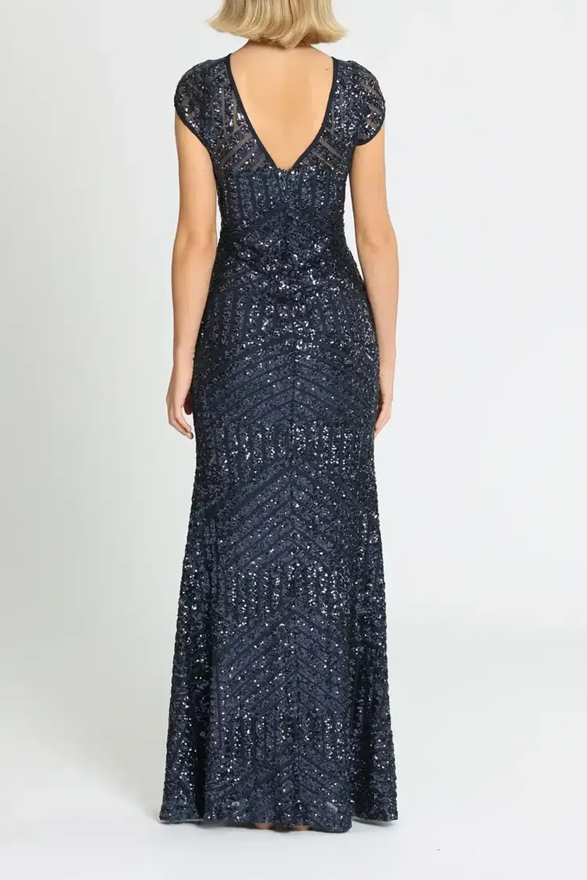 L'amour Grace Gown Navy Size AU 8 - Image 3