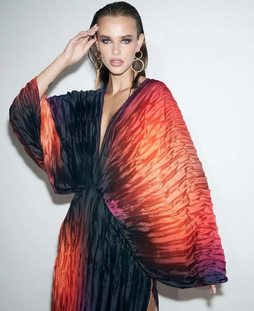 L’idee De Luxe Gown Fire Ombré Size 10  for rent on The Volte - main image