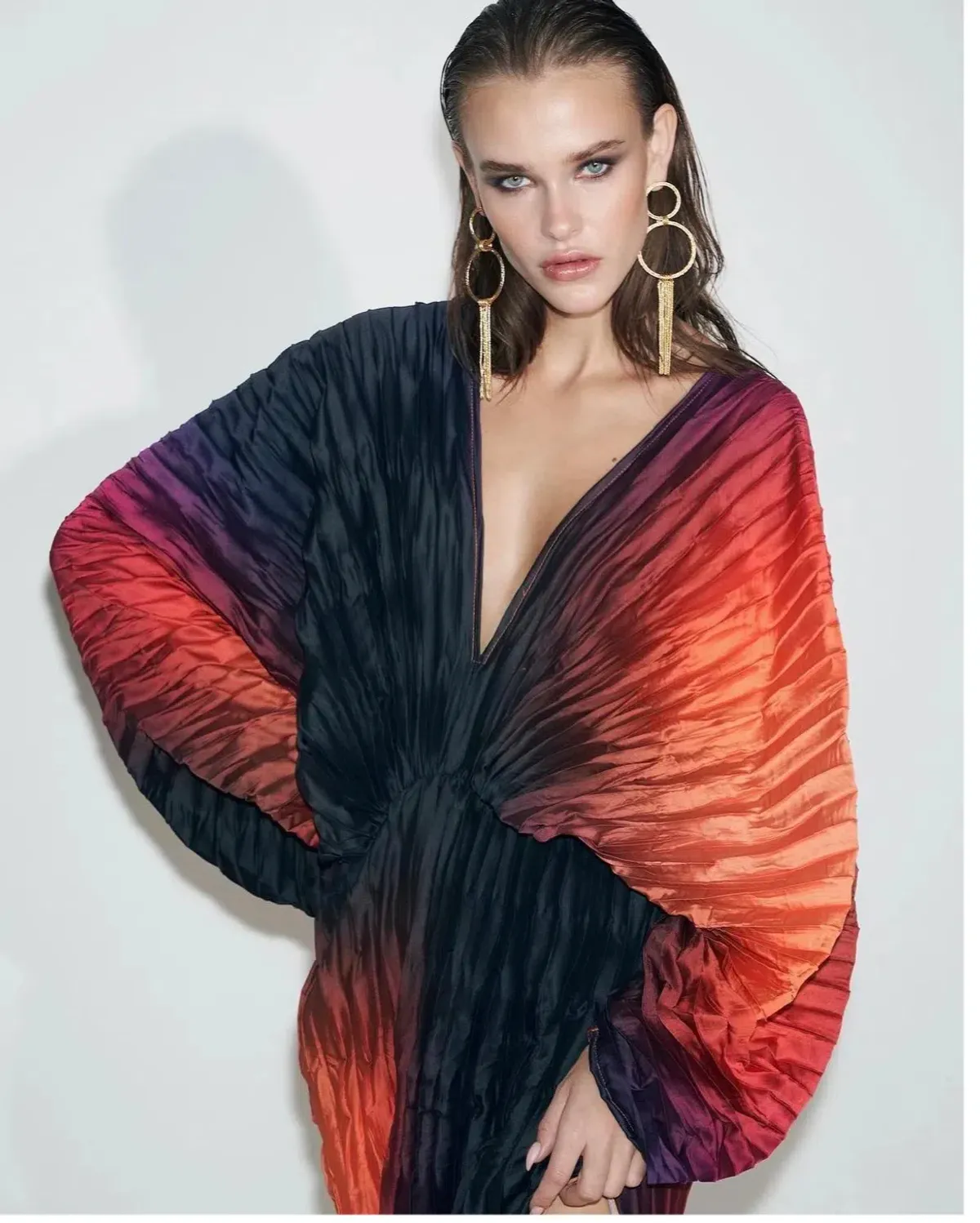 L’idee De Luxe Gown Fire Ombré Size 12 - Image 5