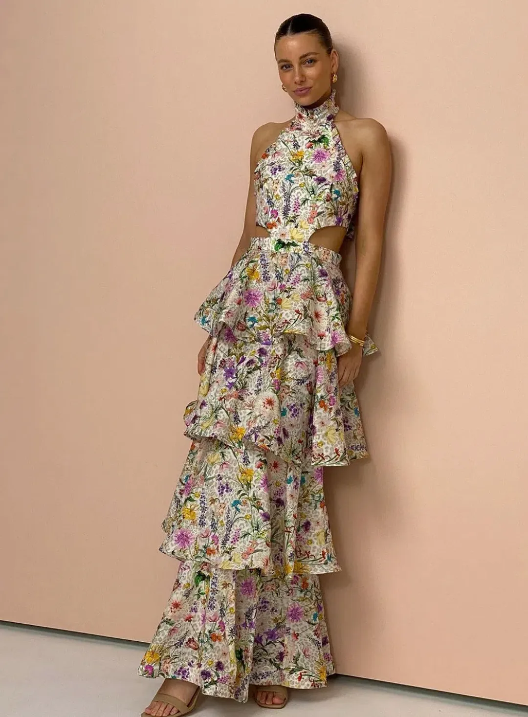 Aqua Blu The Jardine Heather Dress Print Size 10 for rent on The Volte - main image