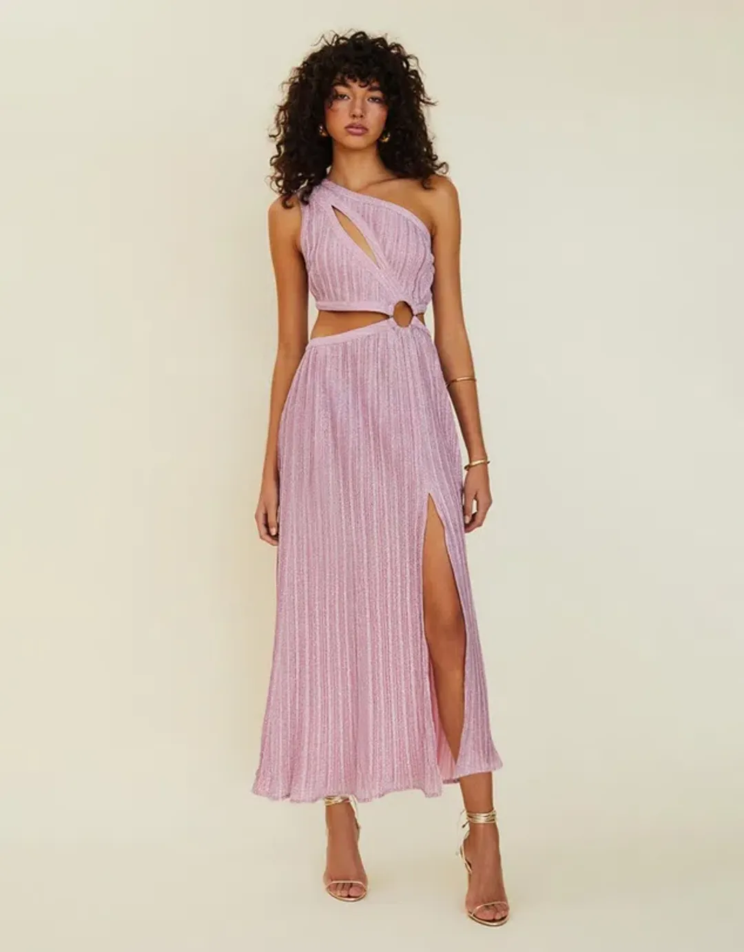 Suboo Mars Sleeveless Cut-out Maxi Dress Pink Size 6 for rent on The Volte - main image