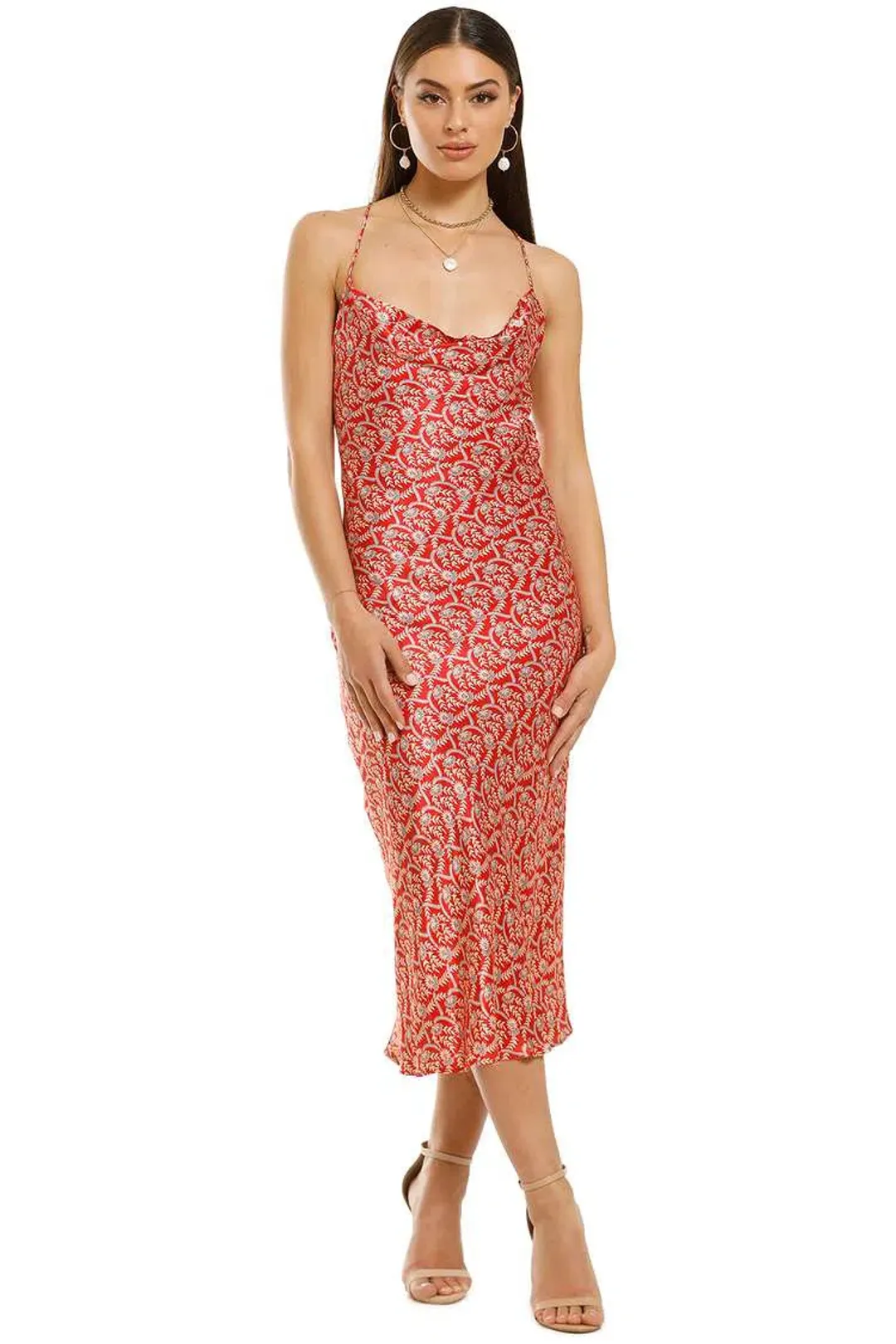 Third Form Batik Cowl Bias Dress Size 10  for rent on The Volte - main image