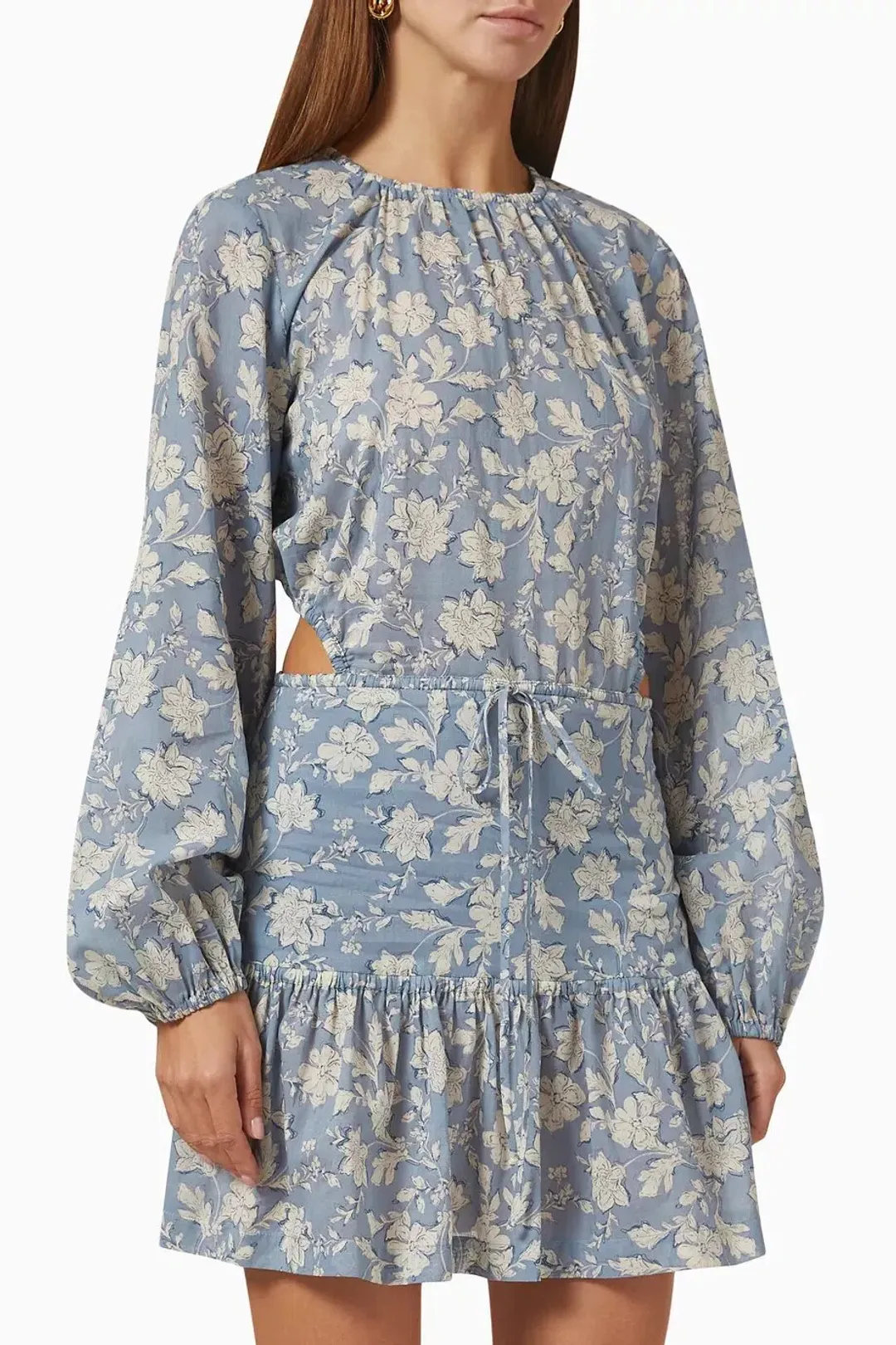 Bec & Bridge Floral Skies Mini Dress in Cotton Size 12  for rent on The Volte - main image