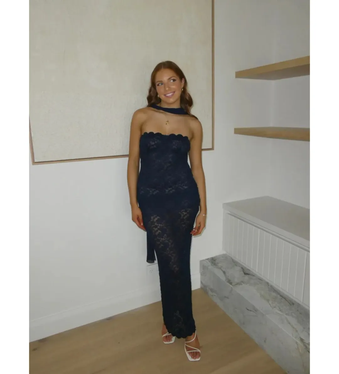 Arcina Ori Meredith Maxi Dress Navy Size S/AU 8 for rent on The Volte - main image