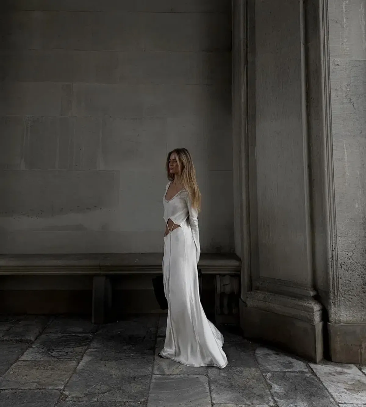 Bec & Bridge Naomi Long Sleeve Cut Out Dress in Ecru Size 8 - Image 6