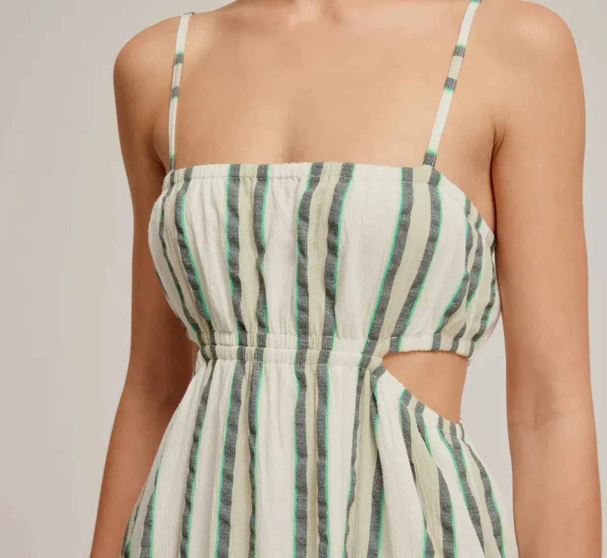 Venroy Cut Out Maxi Dress Stripe Size 8 - Image 4