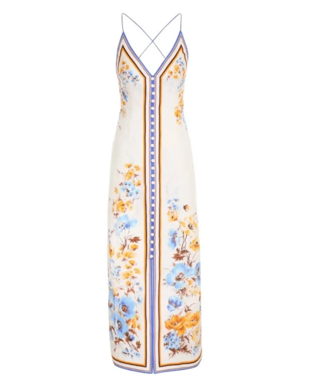 Zimmermann Halcyon Slip Dress Floral Size 1 / AU 10 for rent on The Volte - main image