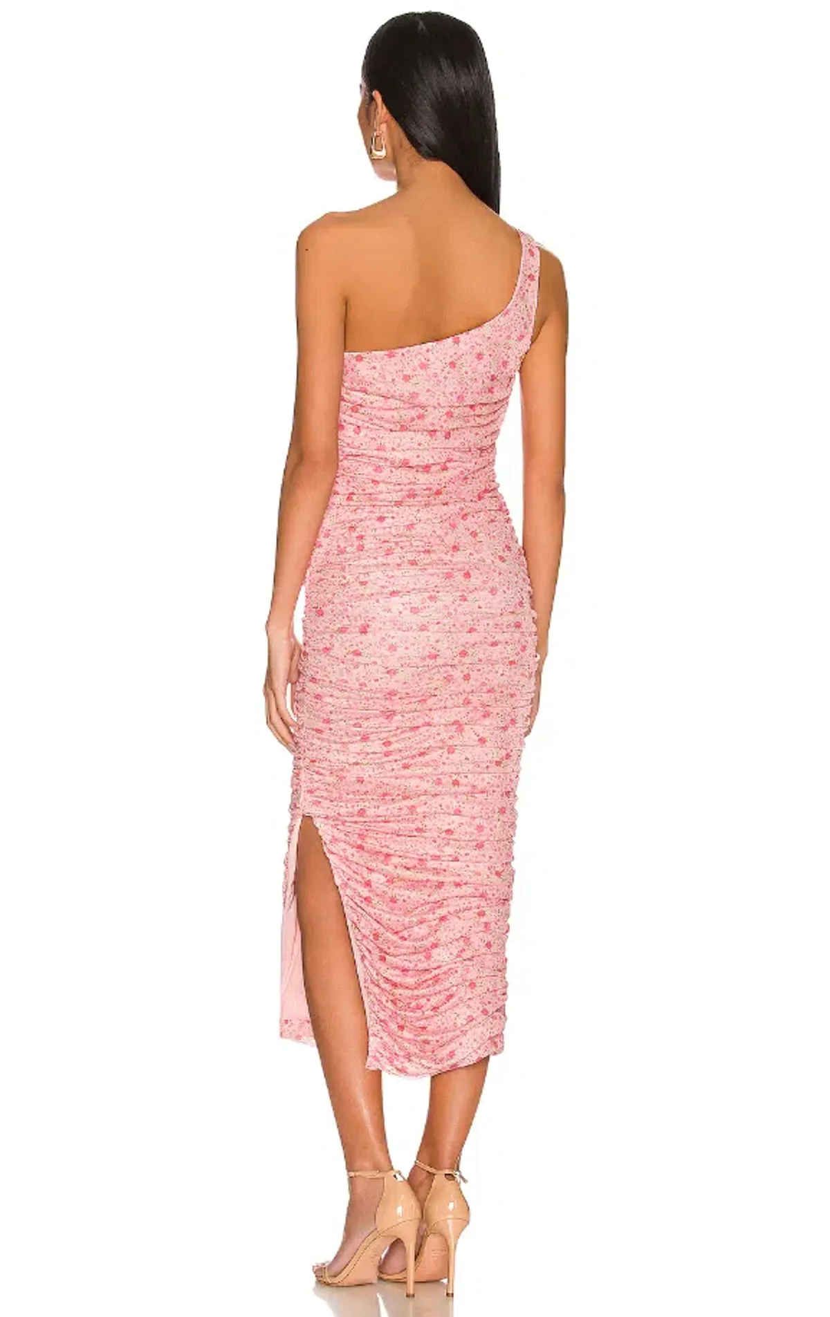 Likely Tash One Shoulder Midi Dress Pink Size 10 - Image 2