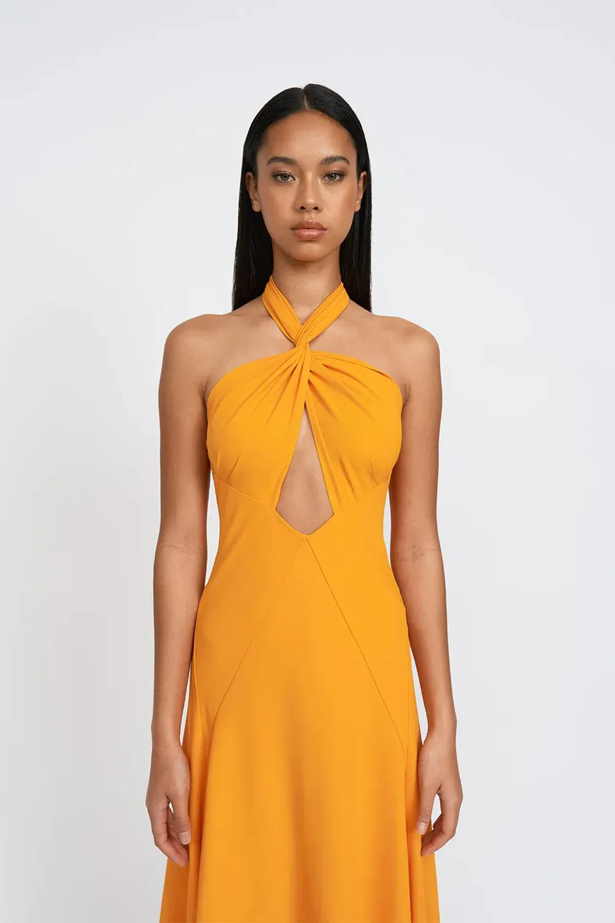 By Johnny Zina Midi Dress Orange Size 6 - Image 5