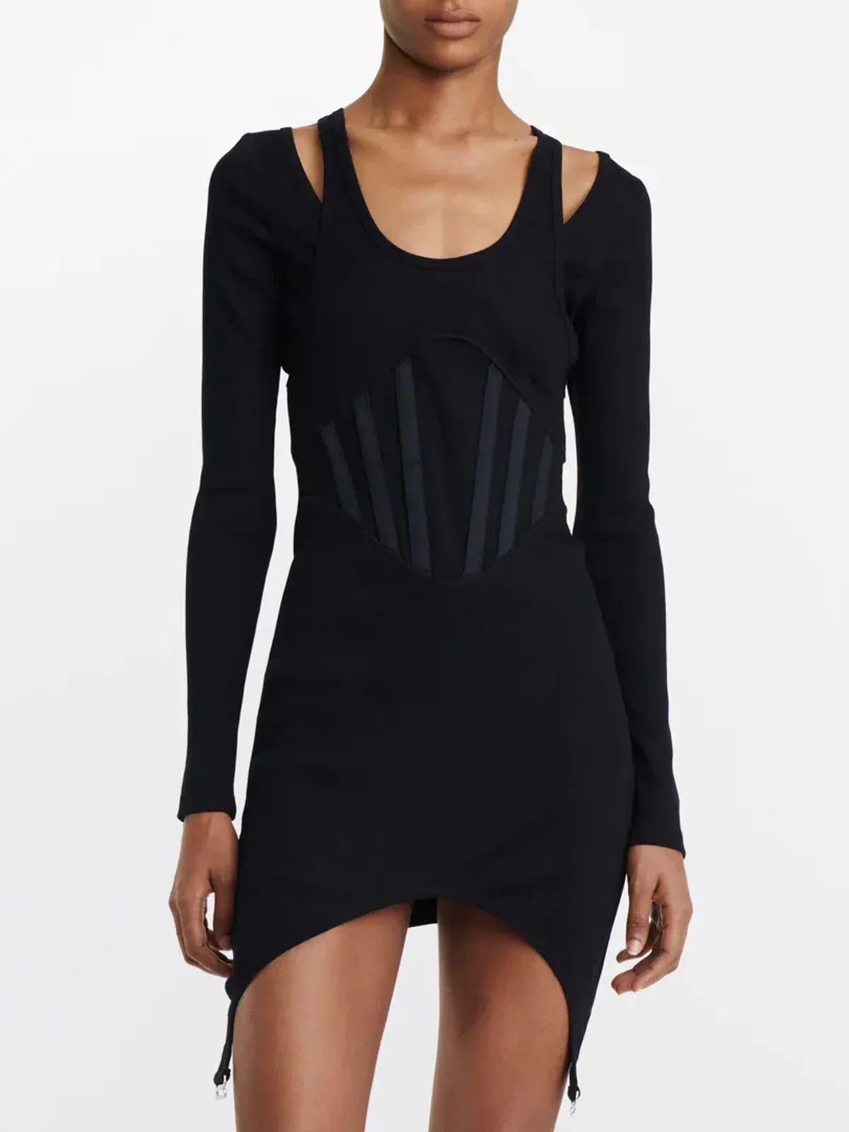 Dion Lee Fin Corser Dress Black Size 6 - Image 2