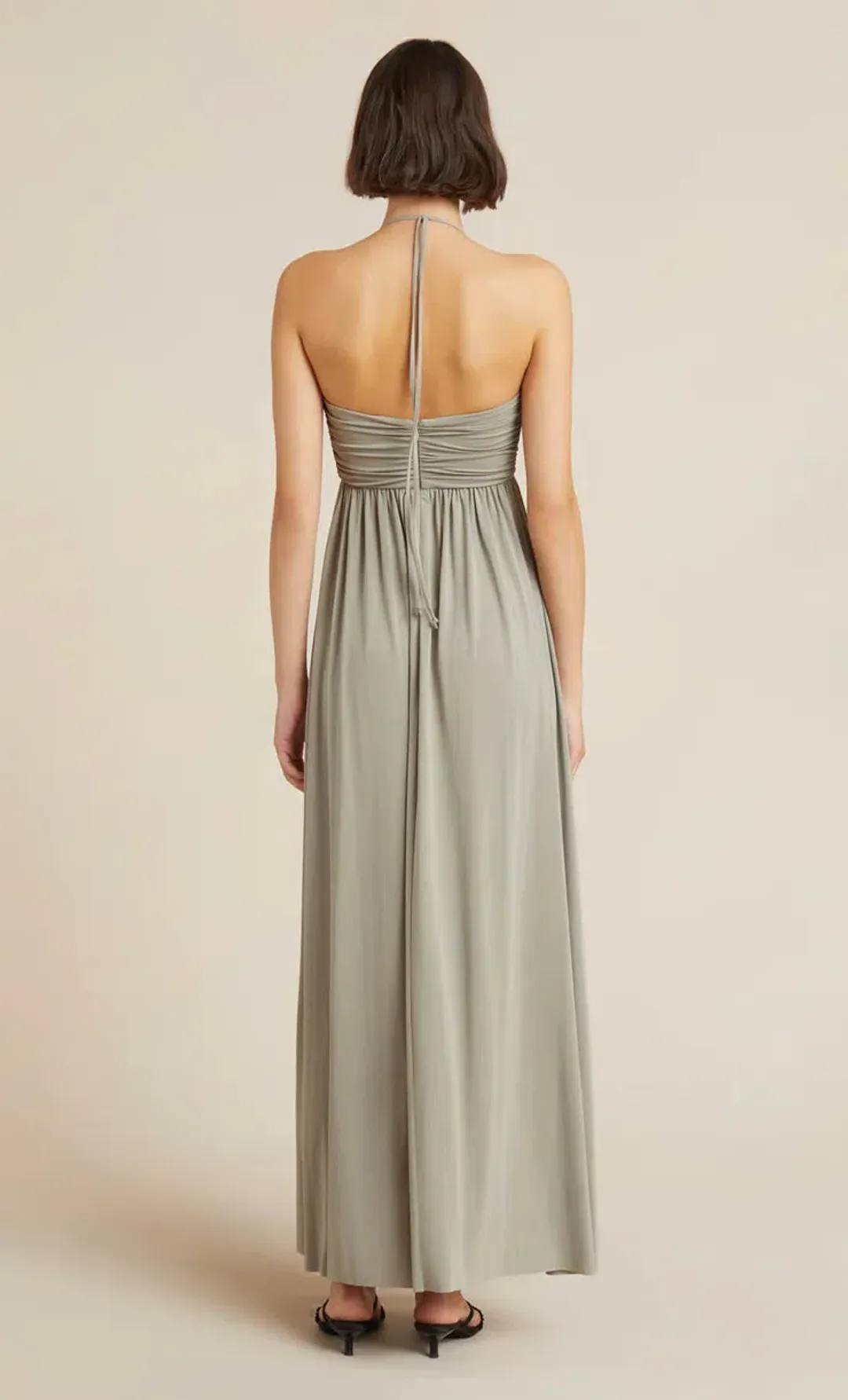 Bec & Bridge Adaline Cut Out Maxi Dress Taupe Size 8 for rent on The Volte - main image